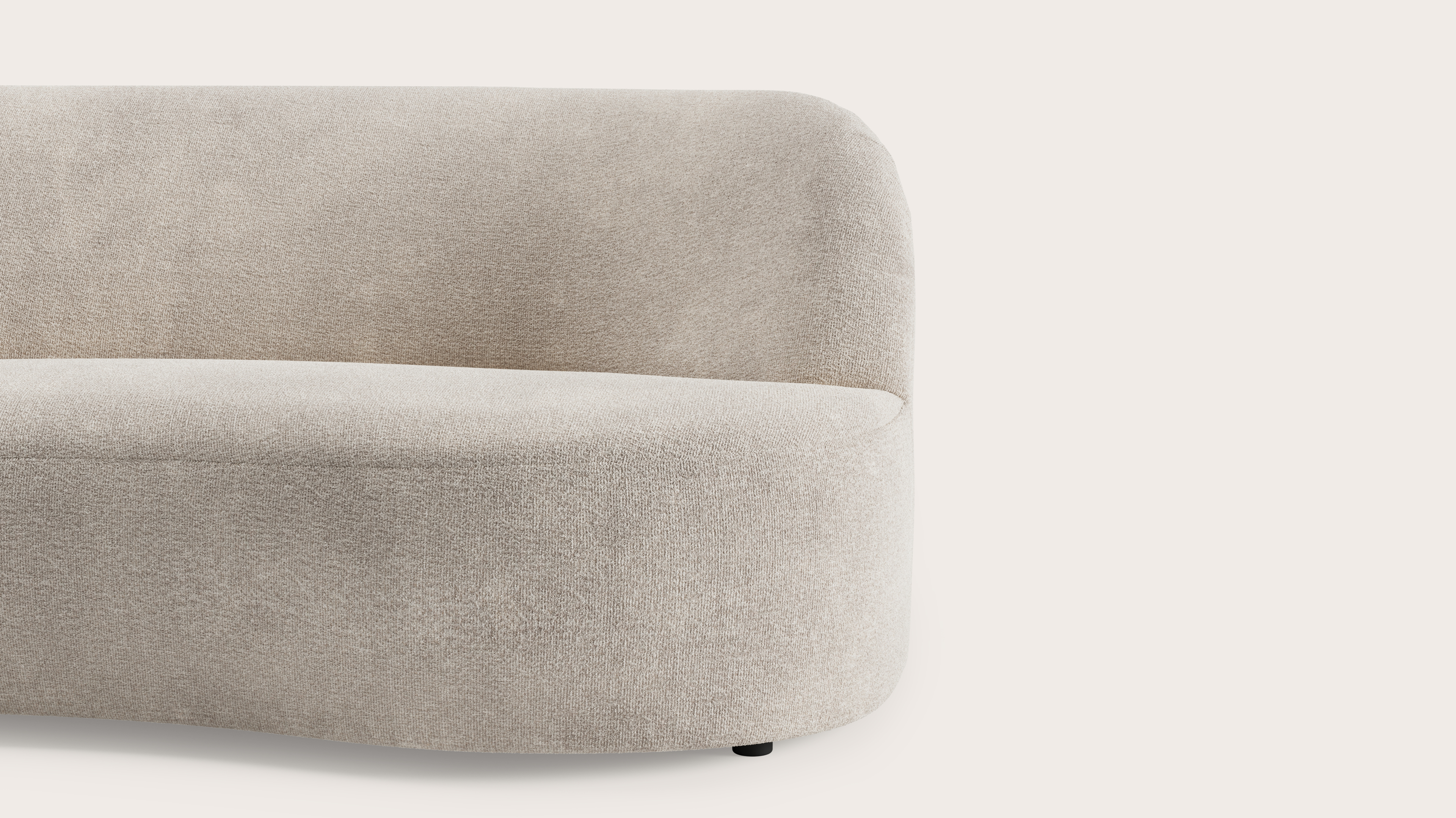 Tubo zetel 4-zit in Nova stof Almond