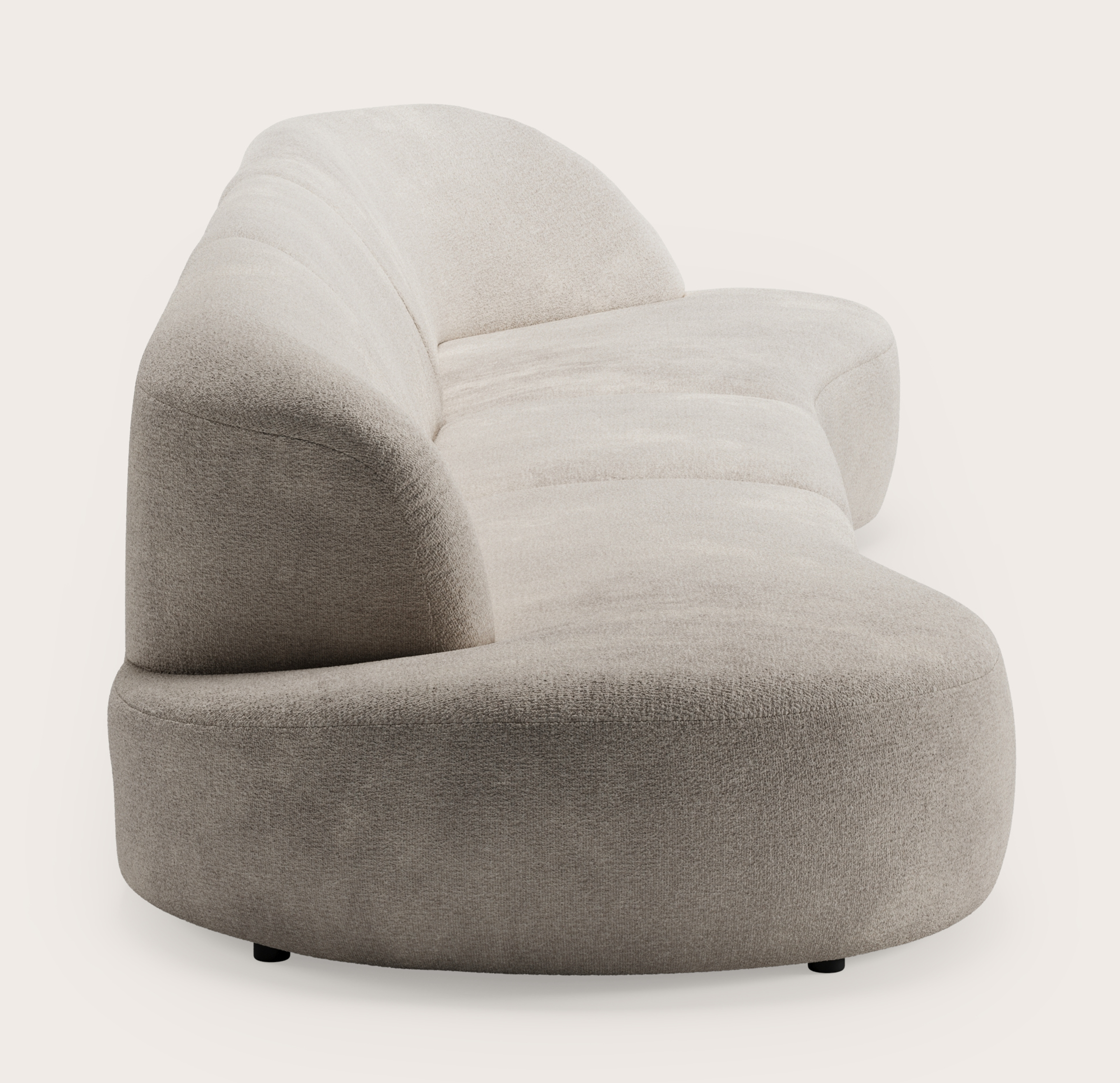 Tubo zetel 4-zit in Nova stof Almond