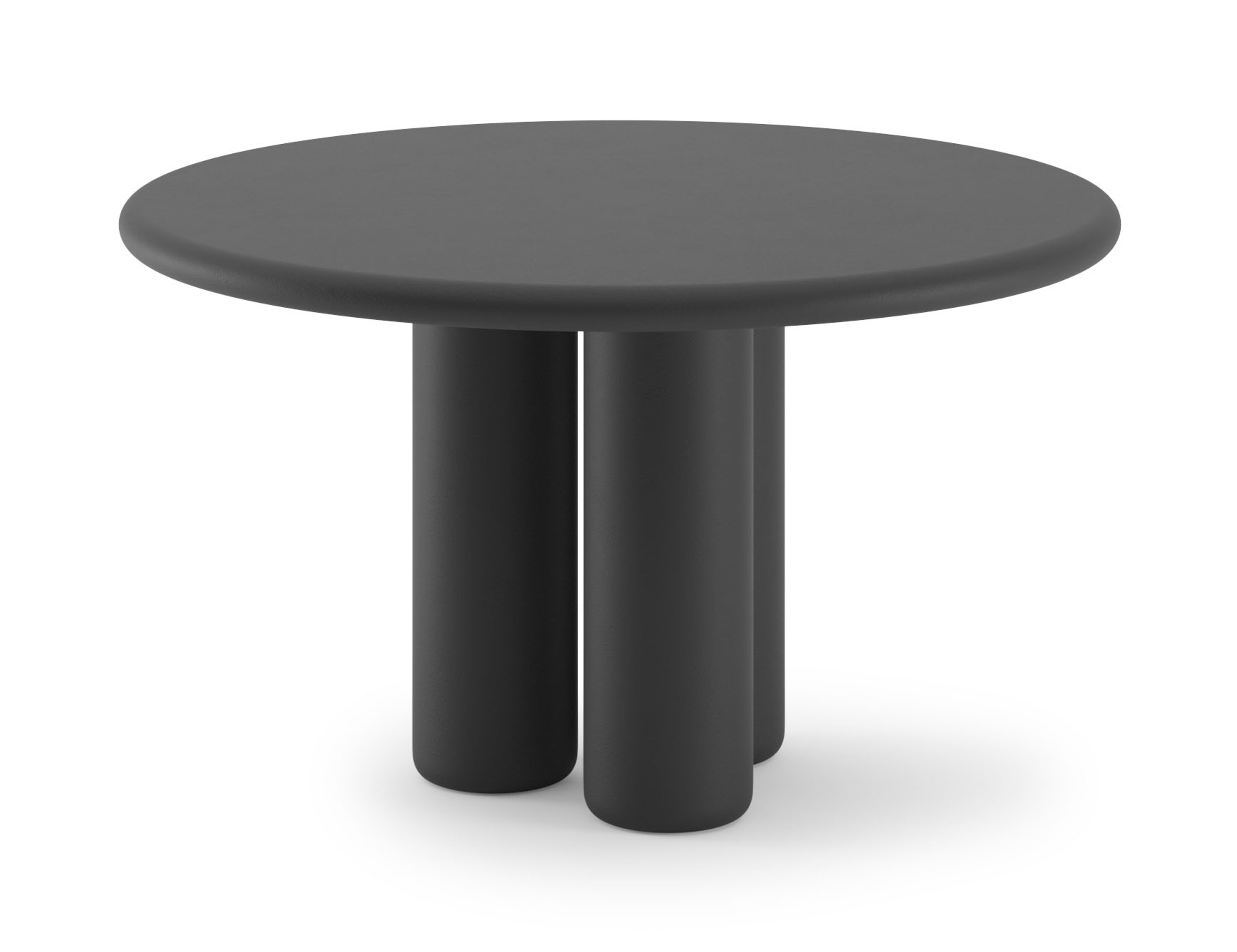Eettafel Artisano met rond Artisano blad in Claylime kleur Charcoal