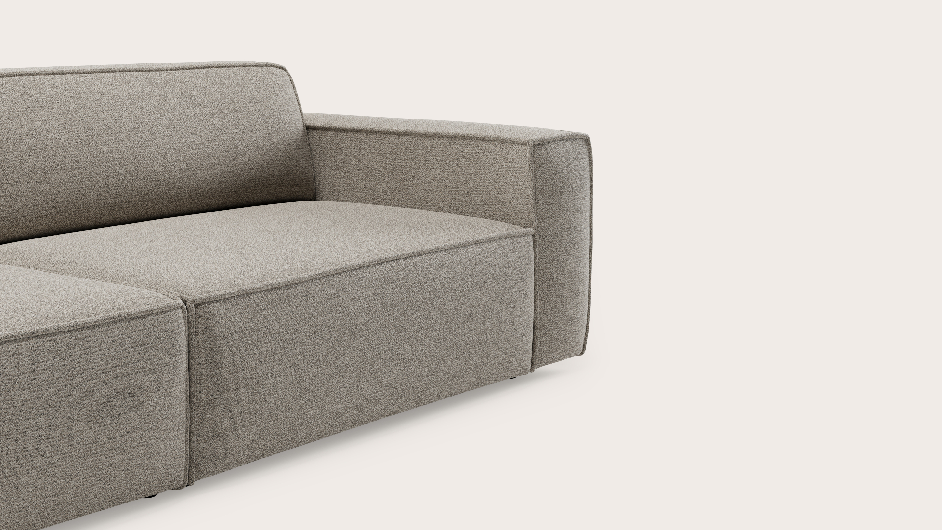 Isola canapé 4,5 places en Fresco tissu Beige