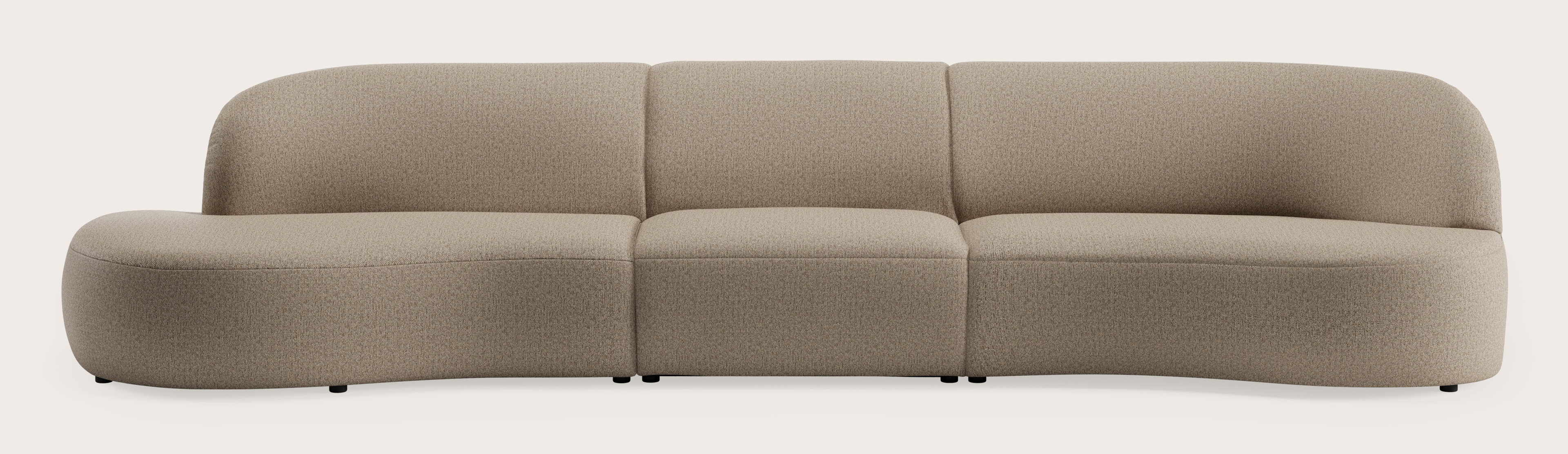 Tubo canapé 4 places en Brio tissu Sesame