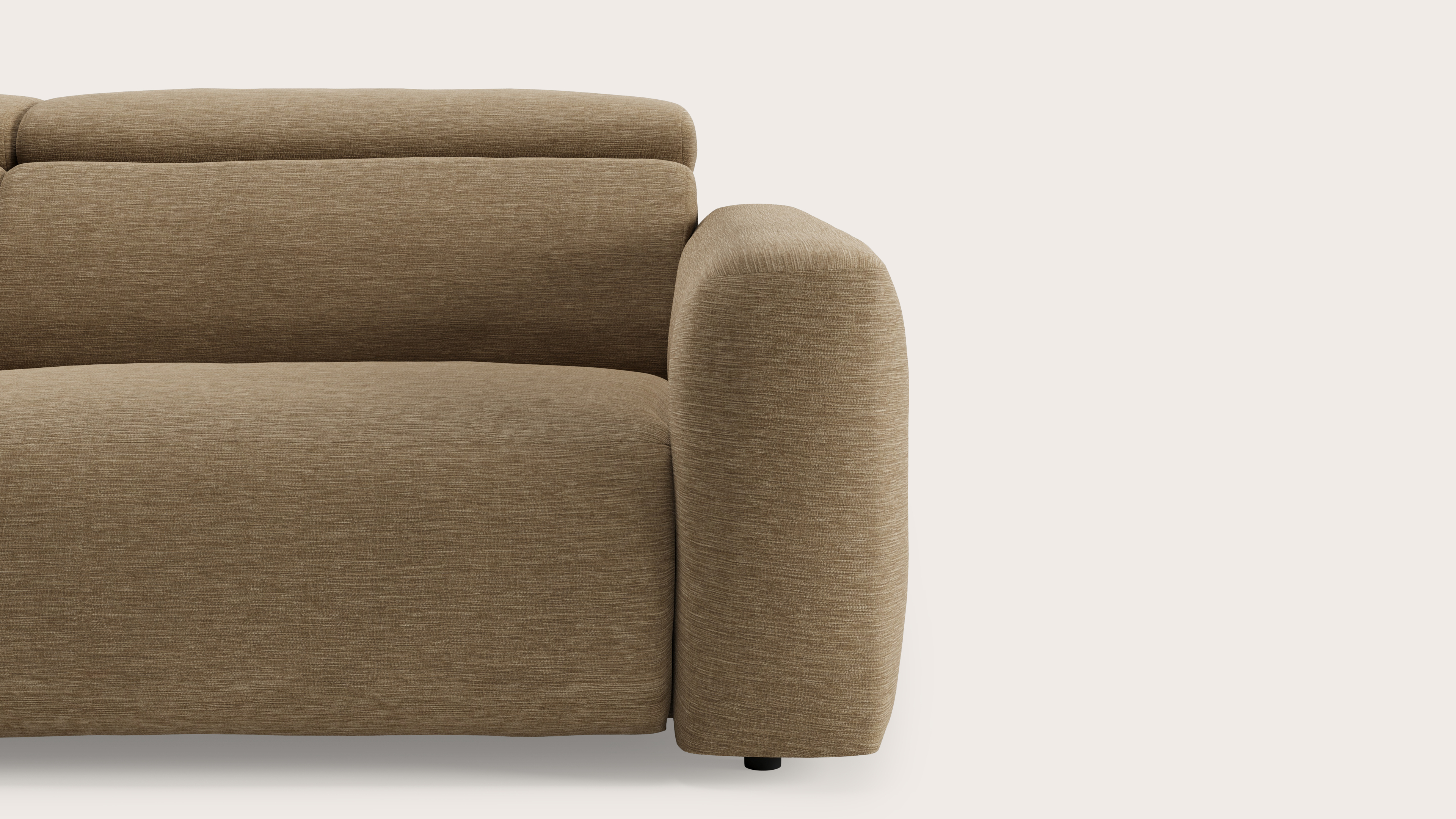 Lassa elektrische canapé 3 places en Alina tissu Beige