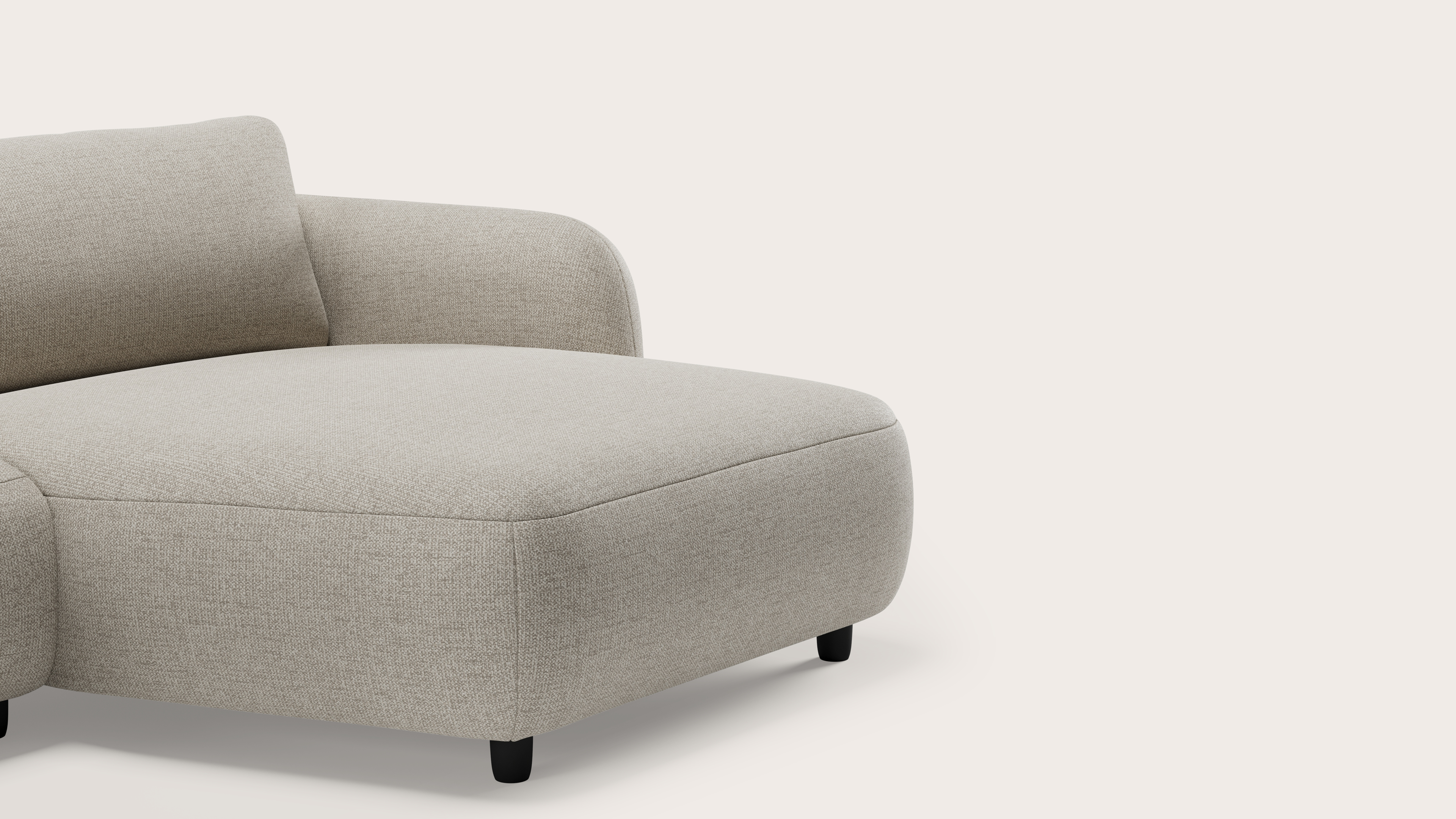 Milio elektrische canapé d'angle 4,5 places en Novera tissu Natural