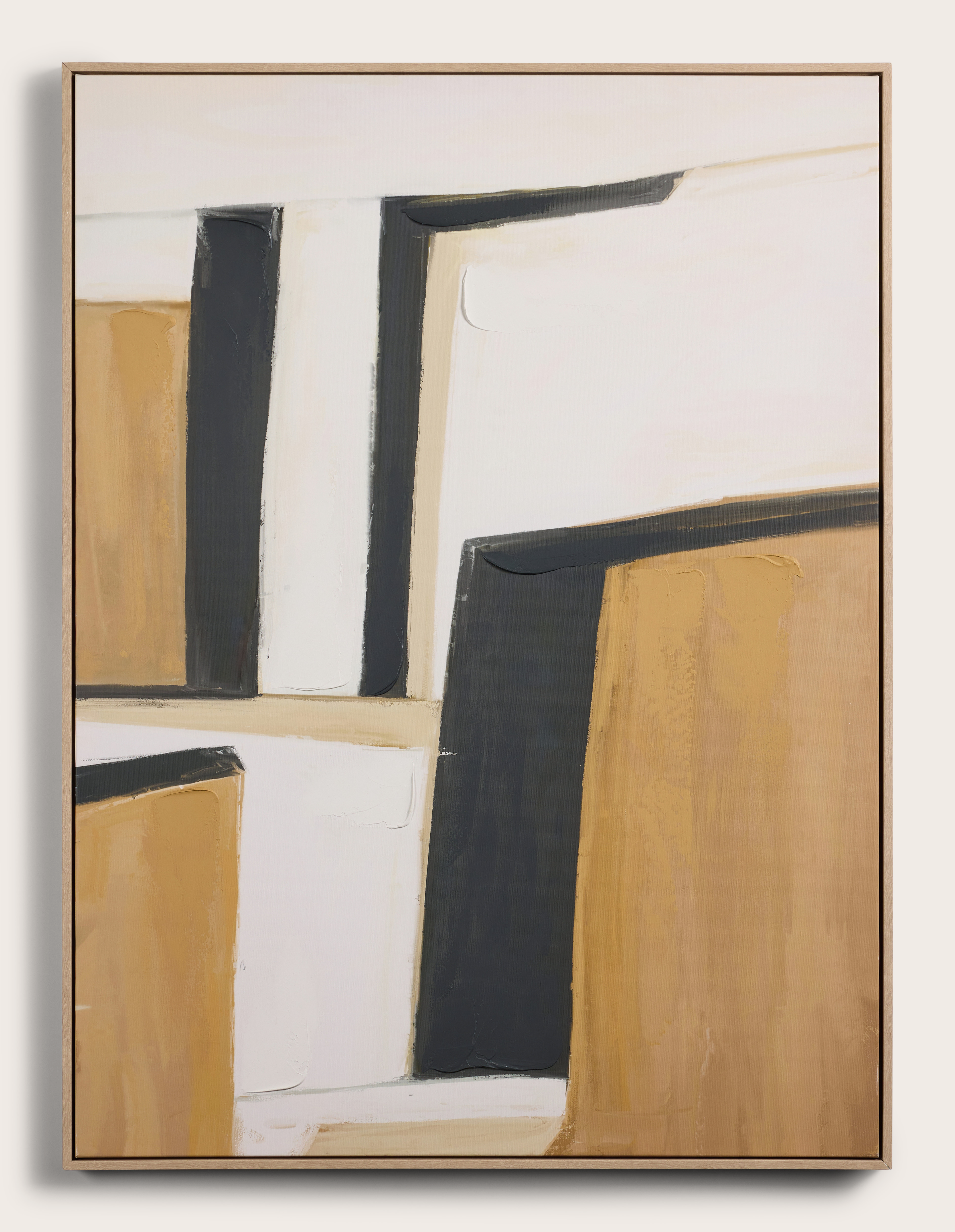 Nomade schilderij canvas Mustard 90x120cm