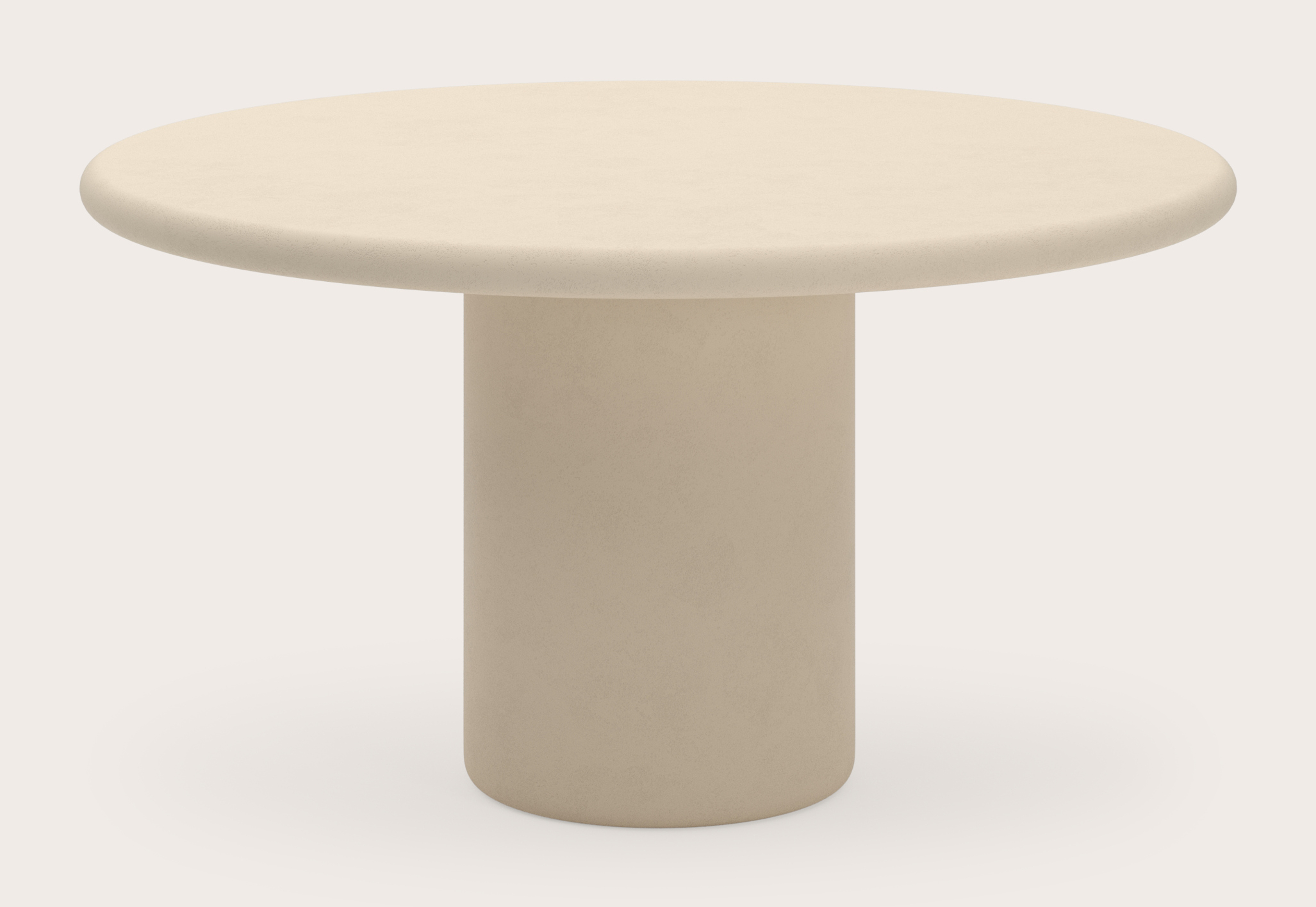 Table de salle à manger Artisano avec plateau Artisano rond en Claylime couleur Moonglade