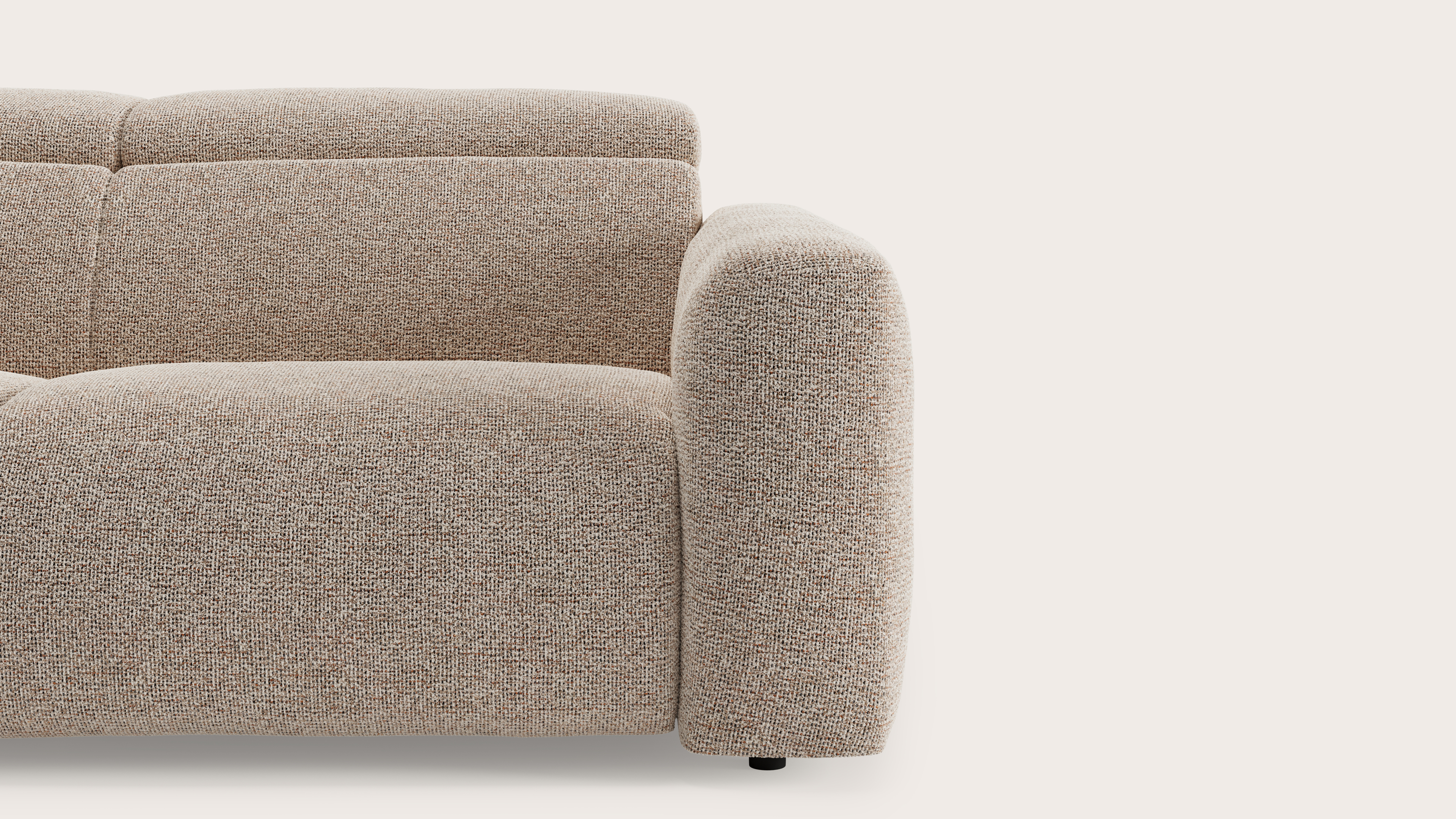 Lassa elektrische zetel 2 places en Fresco tissu Caramel