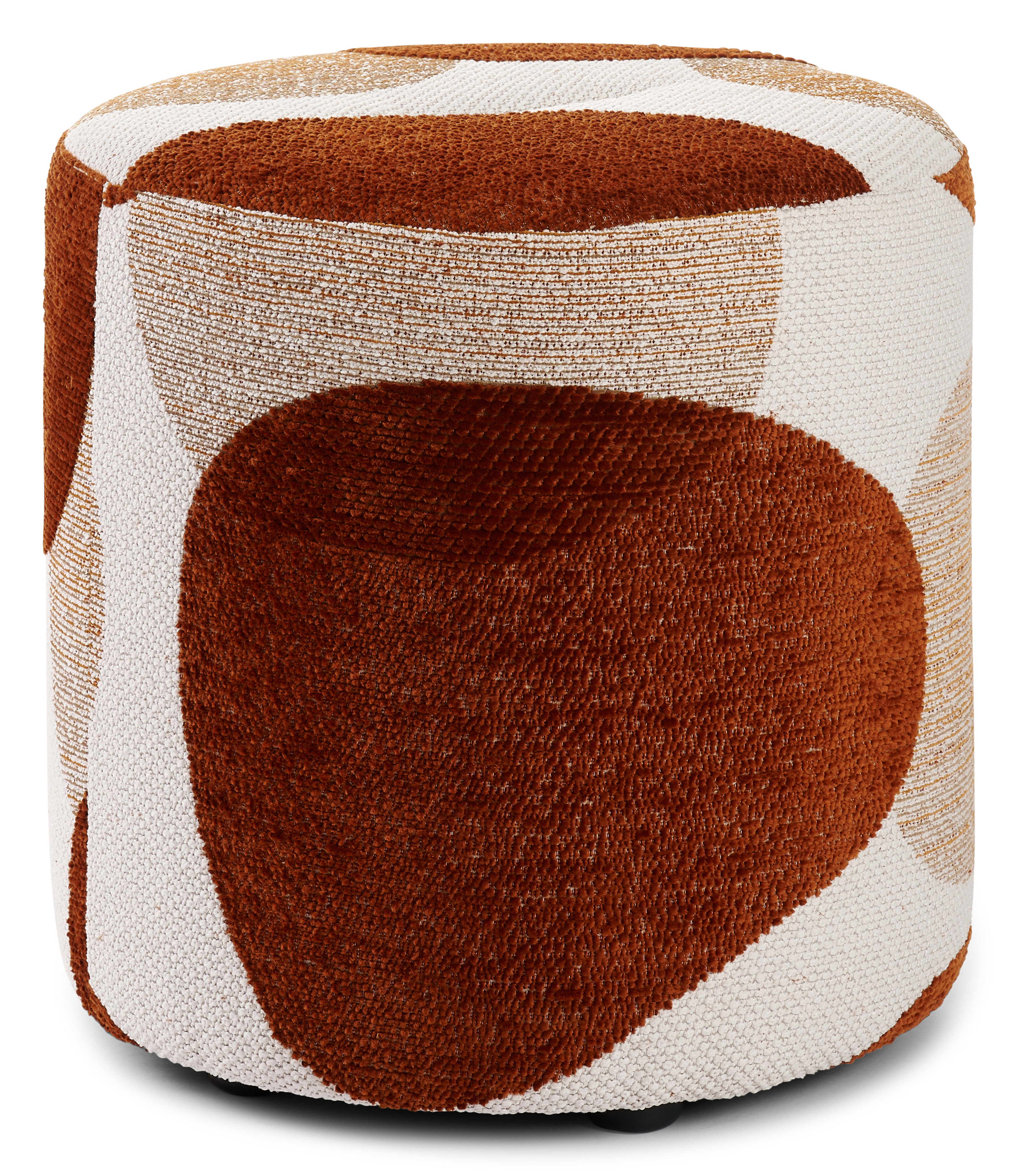 Tondo pouf - Brosio tissu Copper Ø45xH46cm