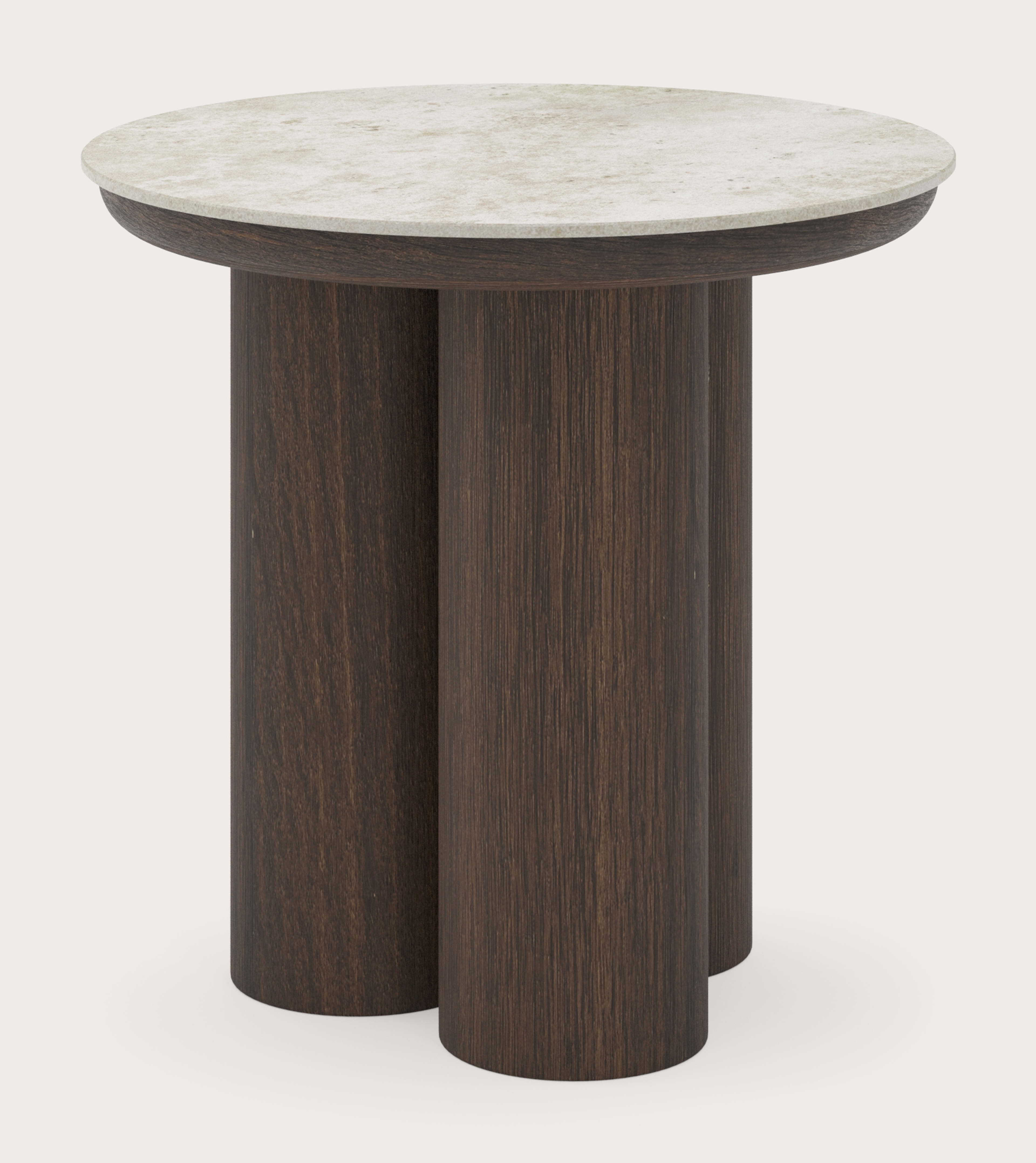 Table d'appoint Amato Rondo XSmall armature avec plateau Ceramo rond en céramique en couleur Rapolano Ø 40 x 39 cm