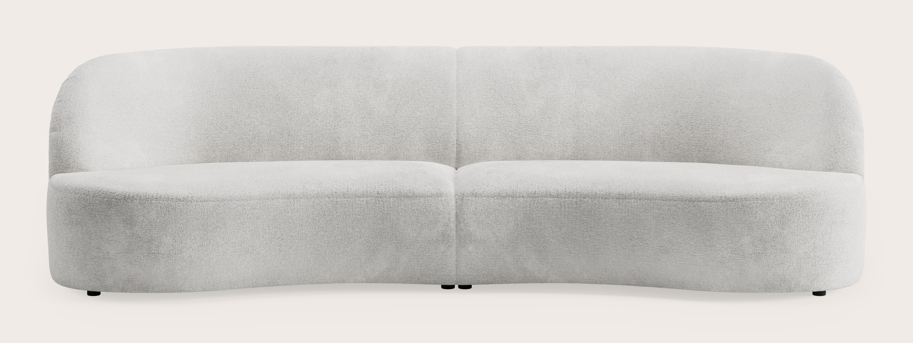 Tubo canapé 3 places en Nova tissu Lunar