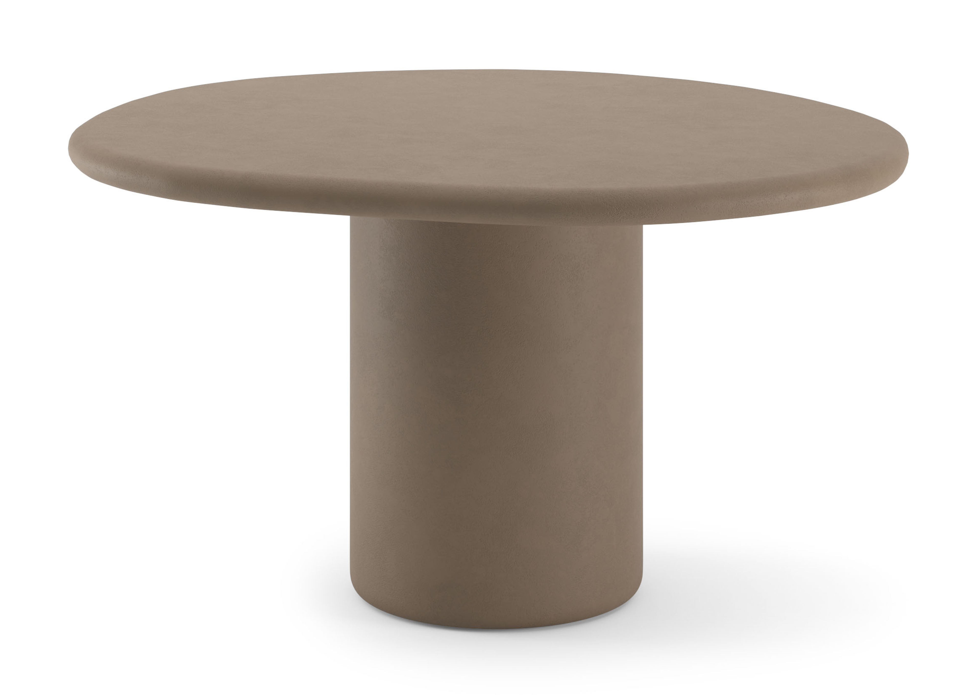 Eettafel Artisano met pebblevormig Artisano blad in Claylime kleur Desert