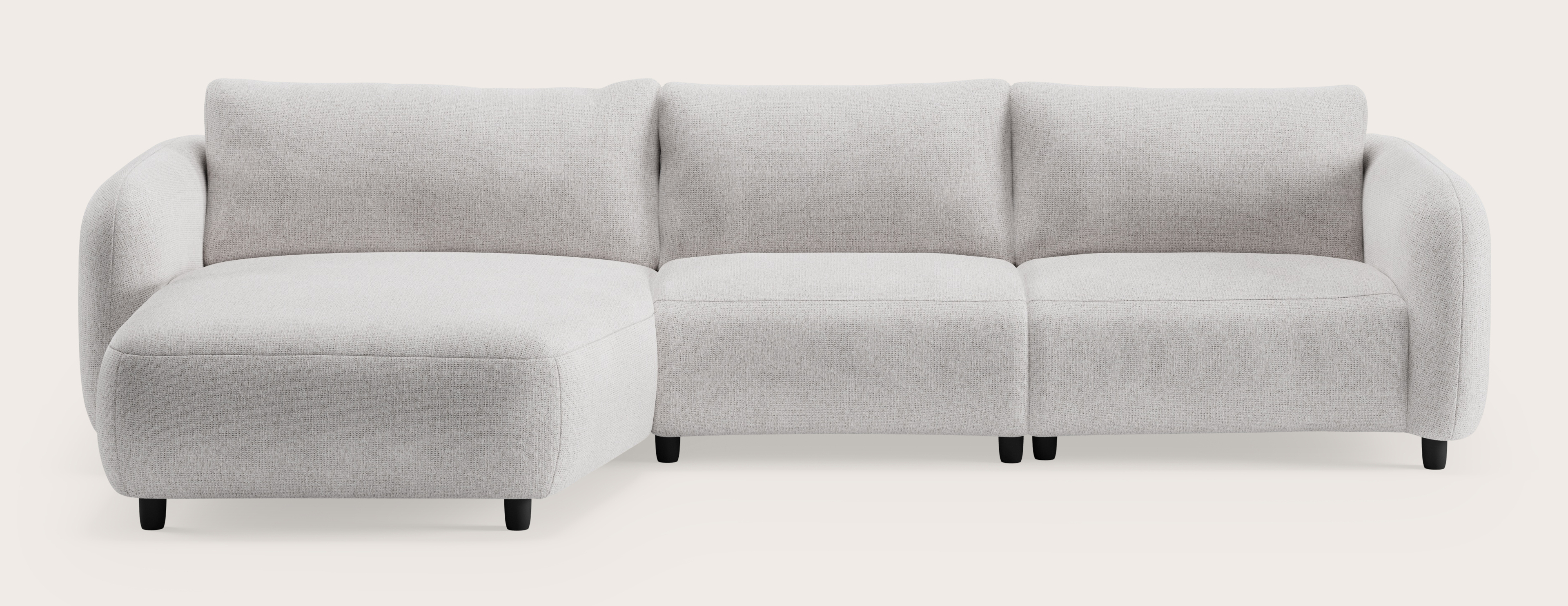 Milio elektrische canapé d'angle 4,5 places en Fuga tissu Grey