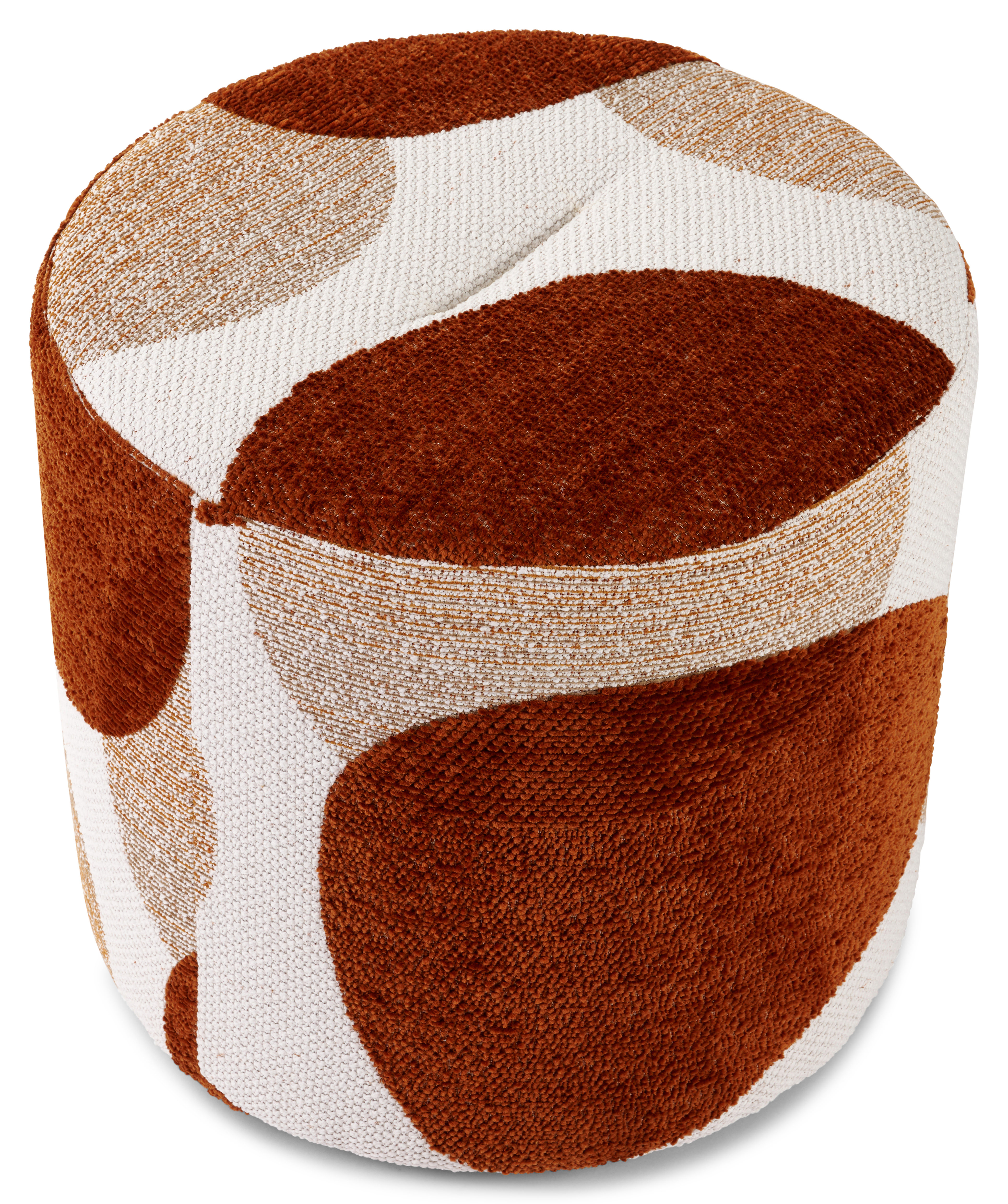 Tondo pouf - Brosio tissu Copper Ø45xH46cm