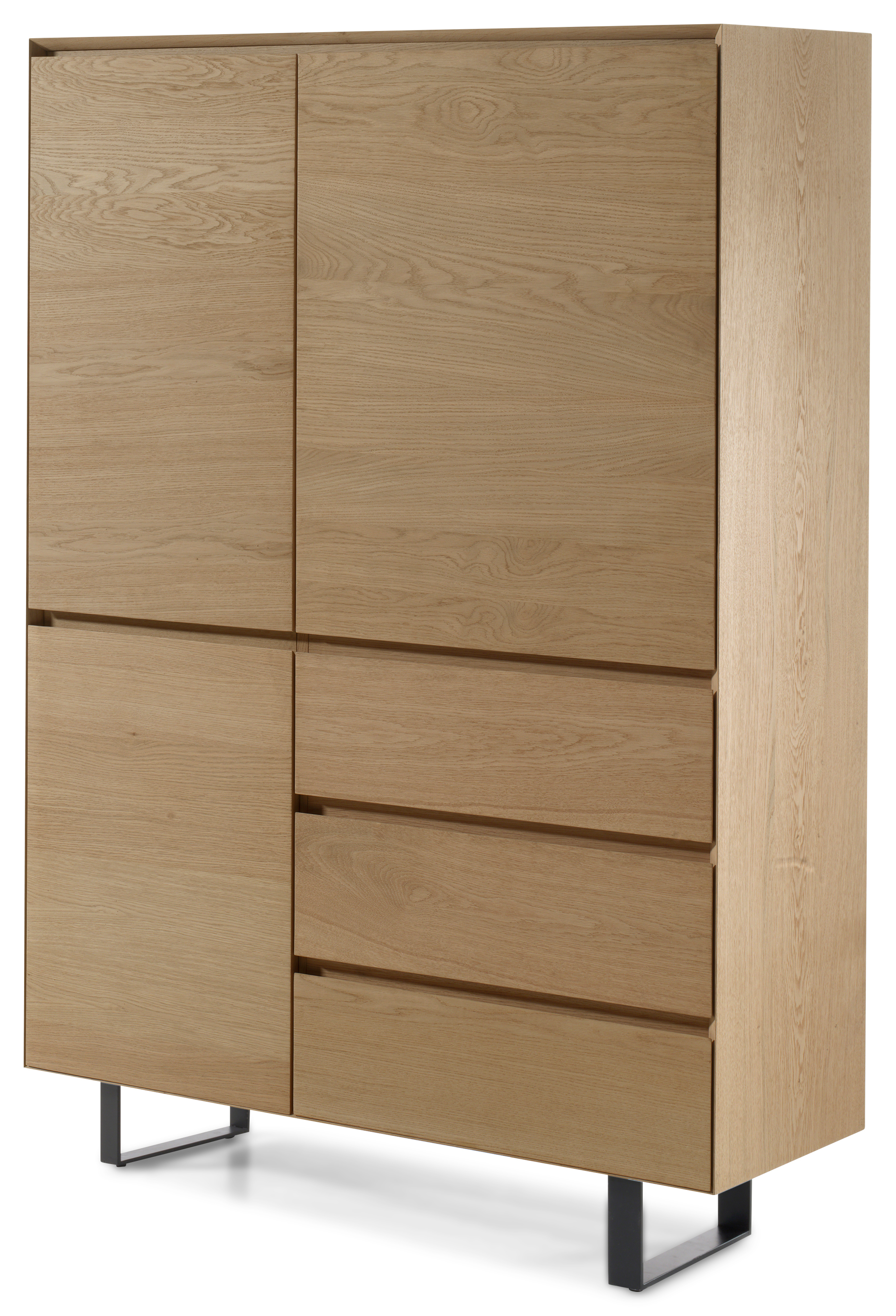 Arno barkast in natuurkleurige eik met U-poten 110 x 45 cm