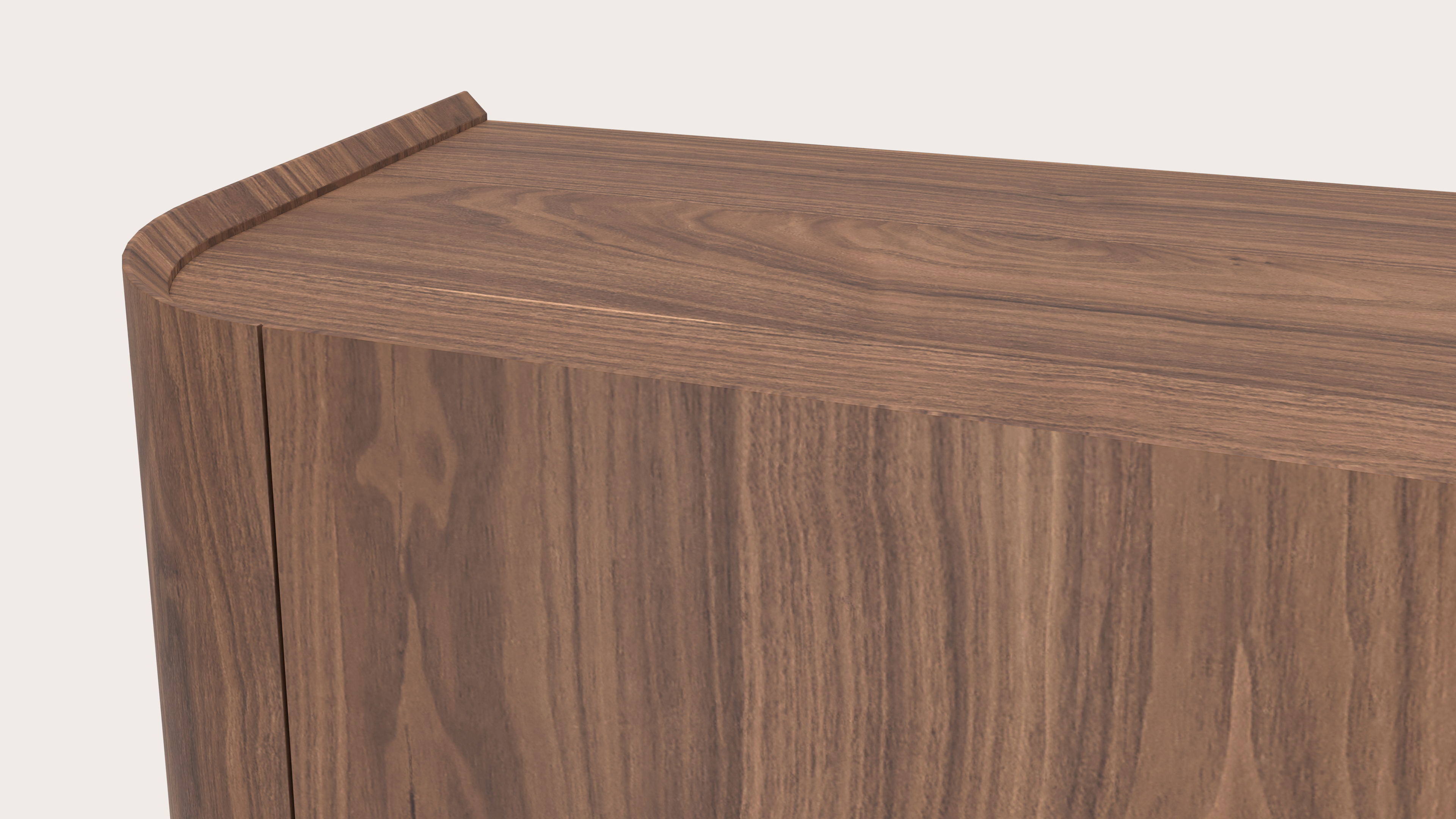 Buffet haut Rondato en noyer 179 x 45 cm