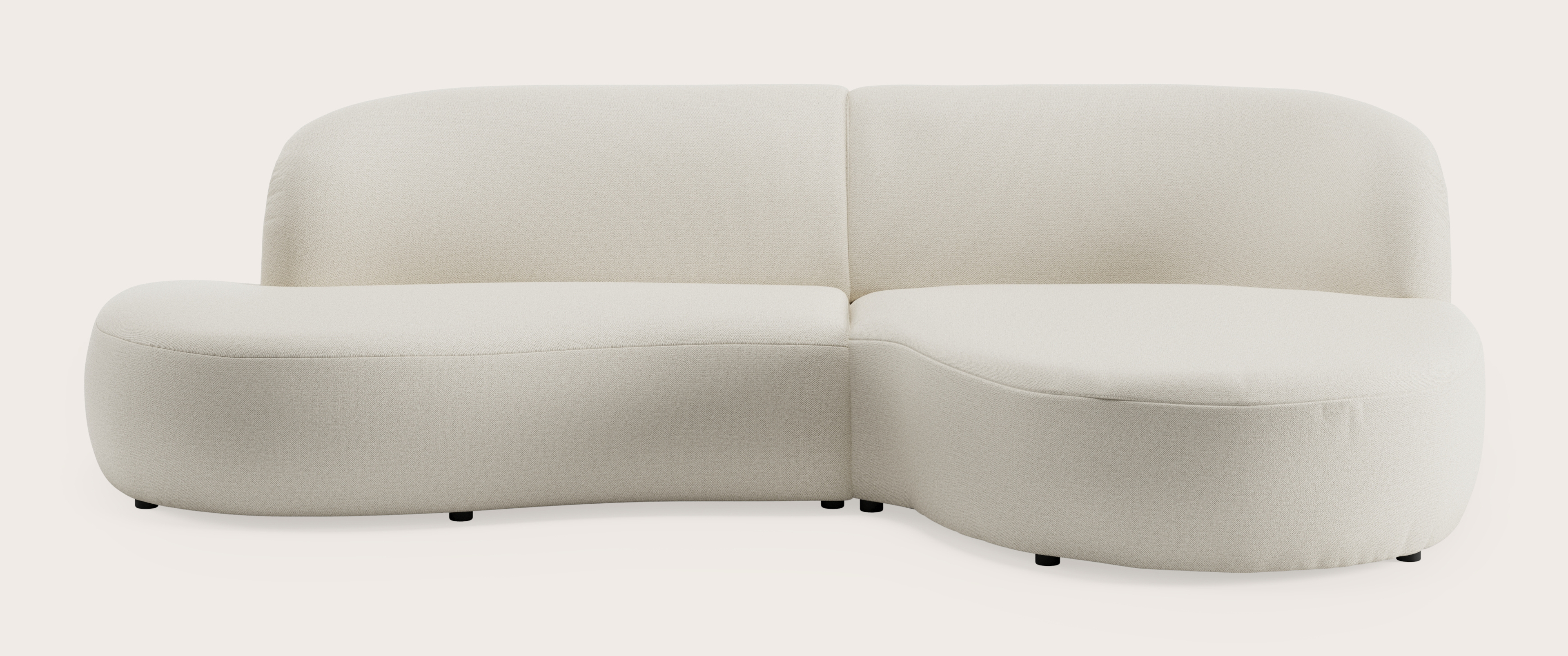 Tubo canapé d'angle 3,5 places en Brio tissu Linen