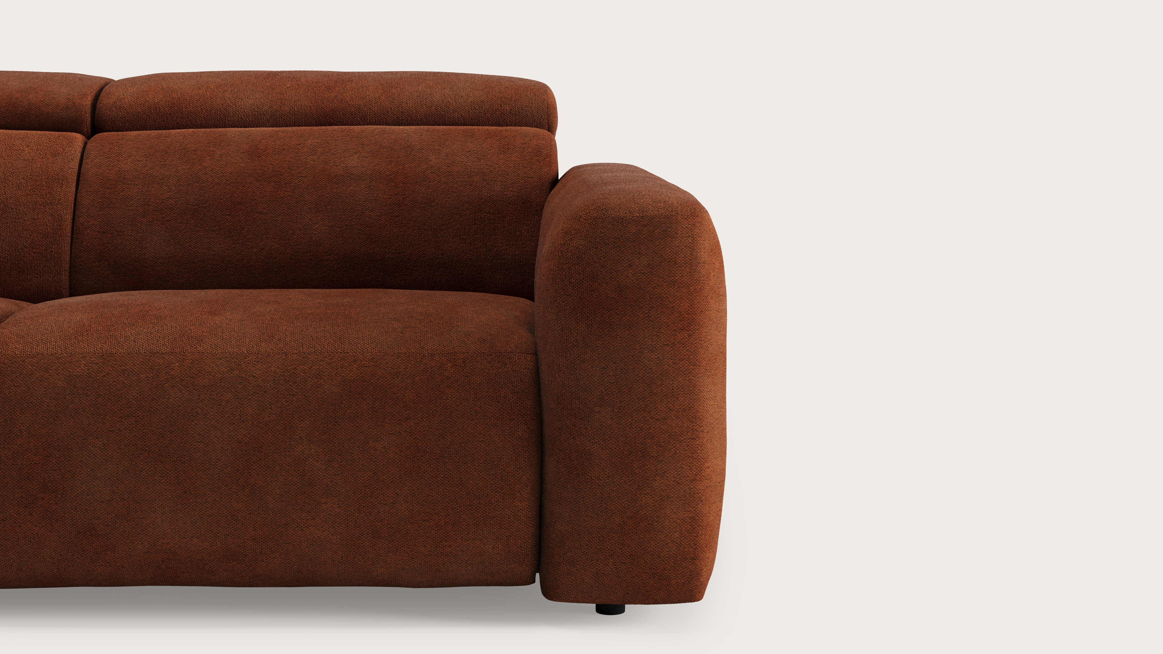 Lassa elektrische zetel 3-zit in Volti stof Copper