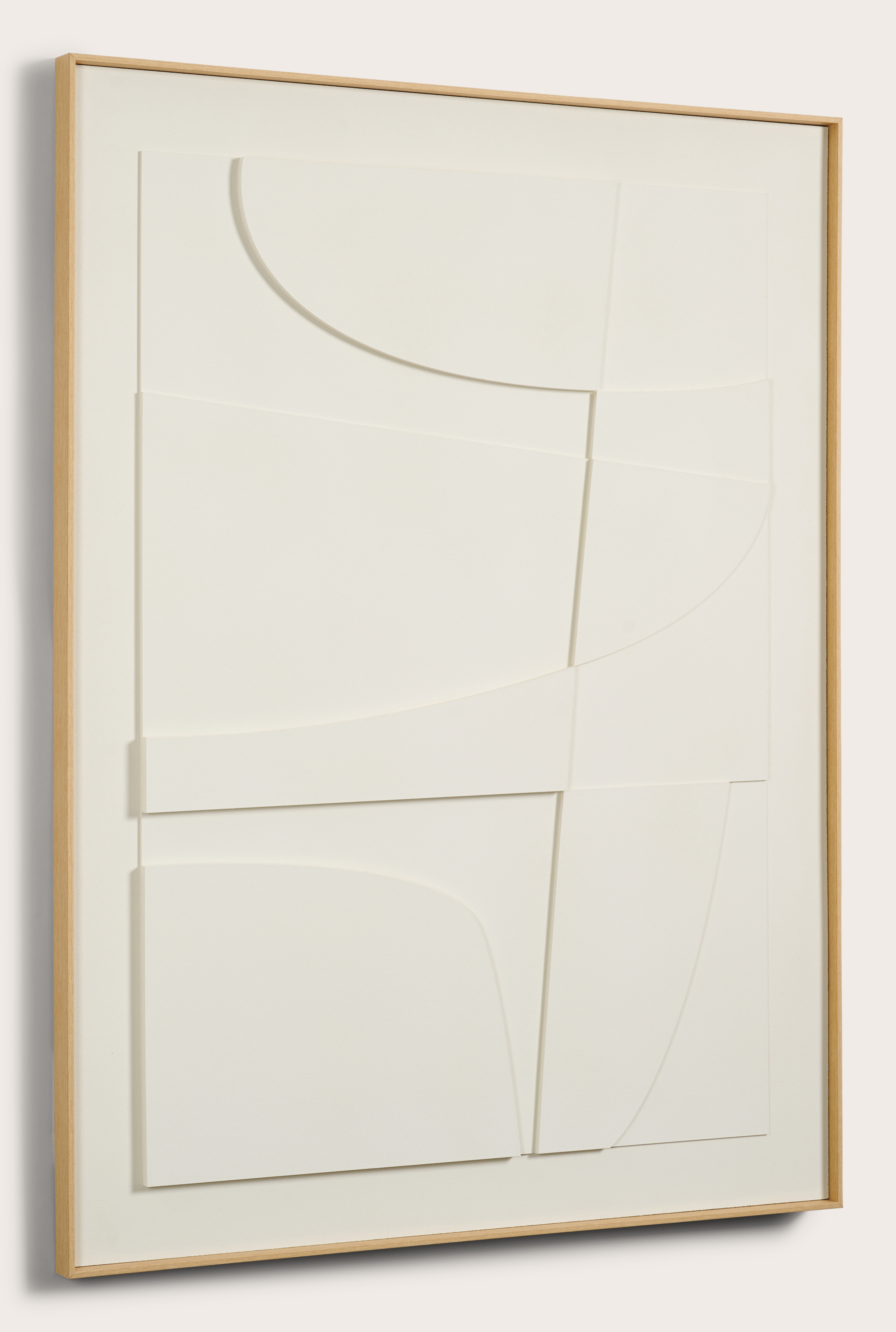 Relief IV 3D wanddecoratie wit 90x120cm