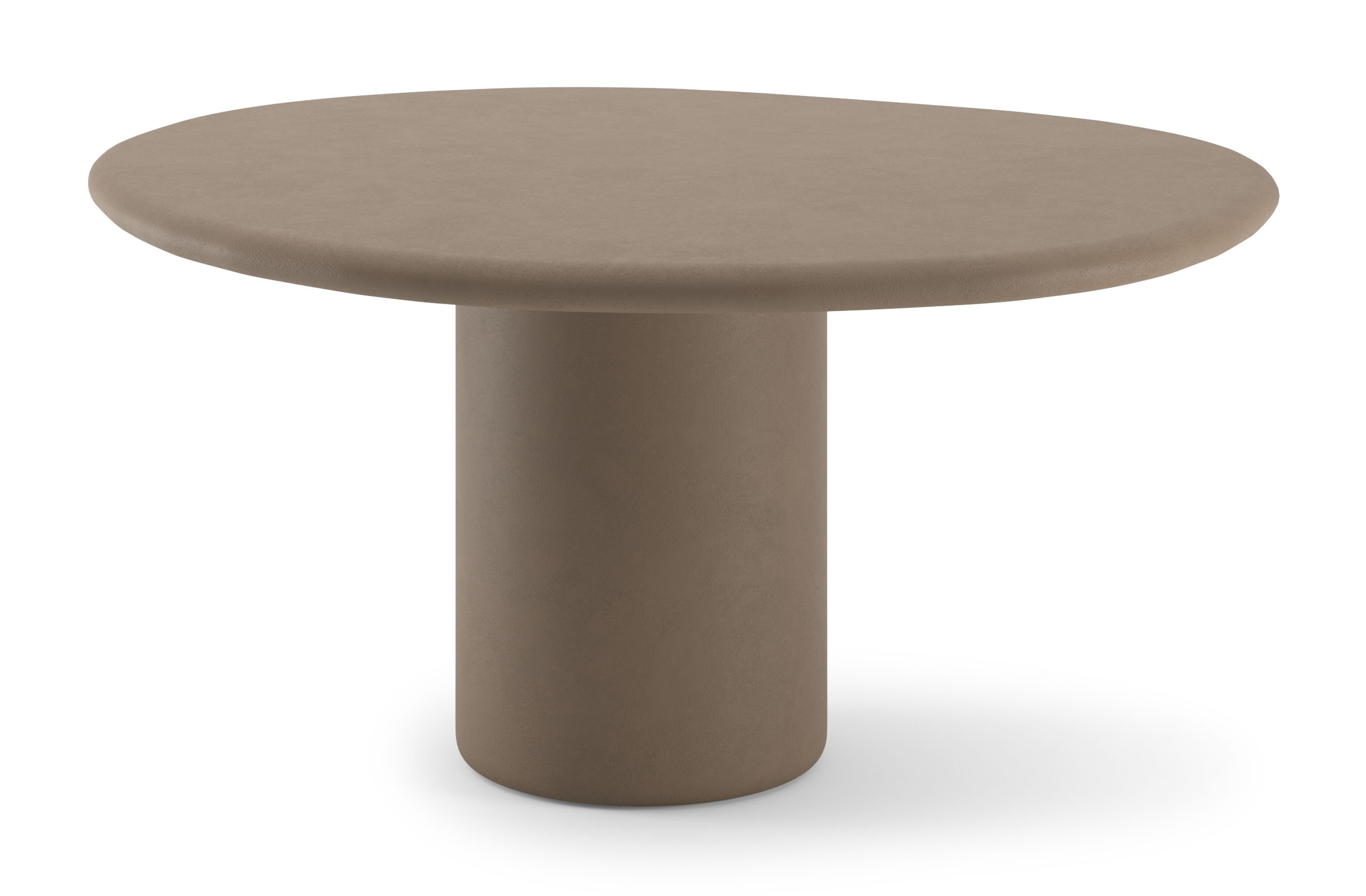 Table de salle à manger Artisano avec plateau Artisano forme pebble en Claylime couleur Desert