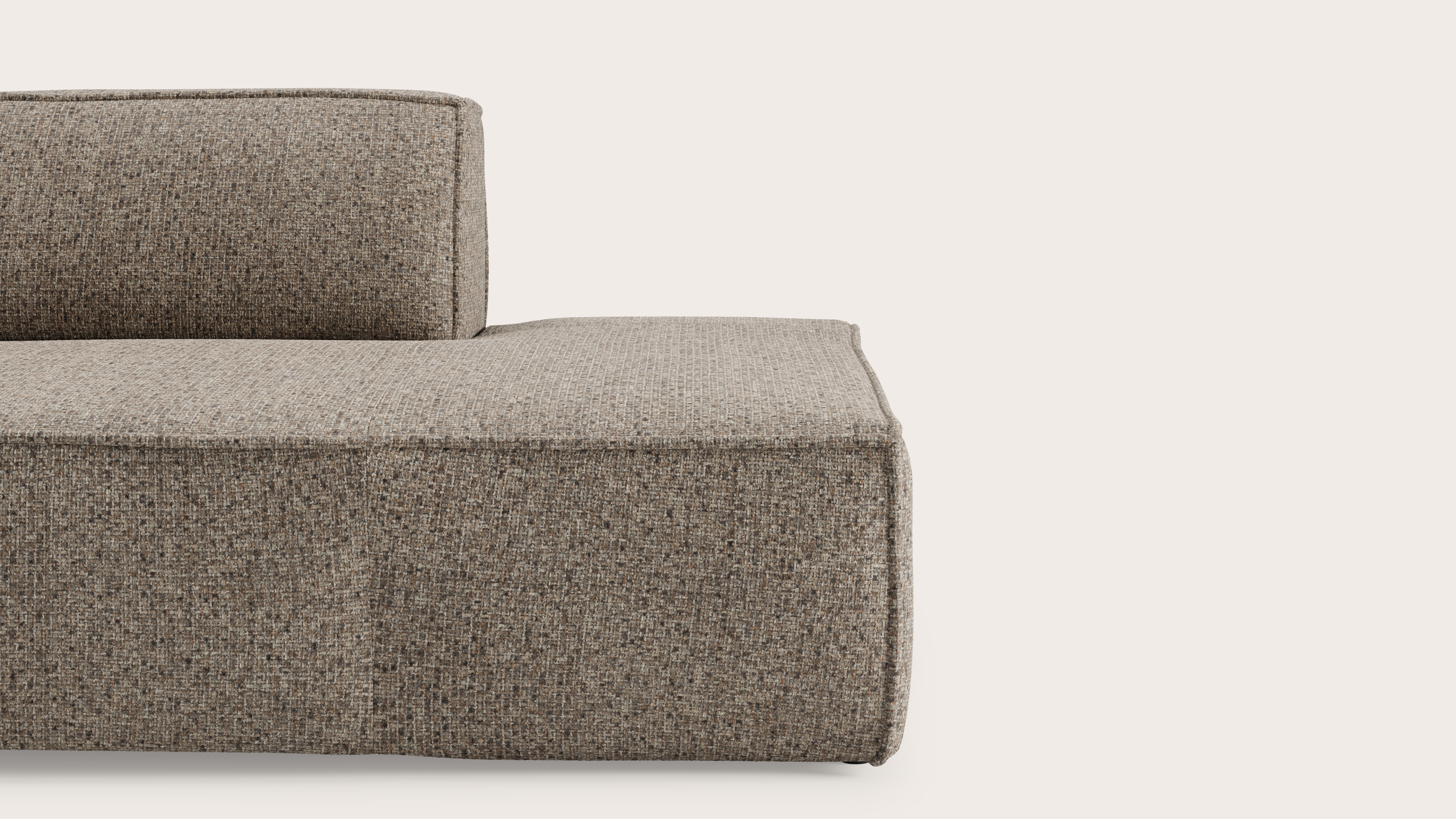 Isola canapé 4,5 places en Tessaro tissu Taupe