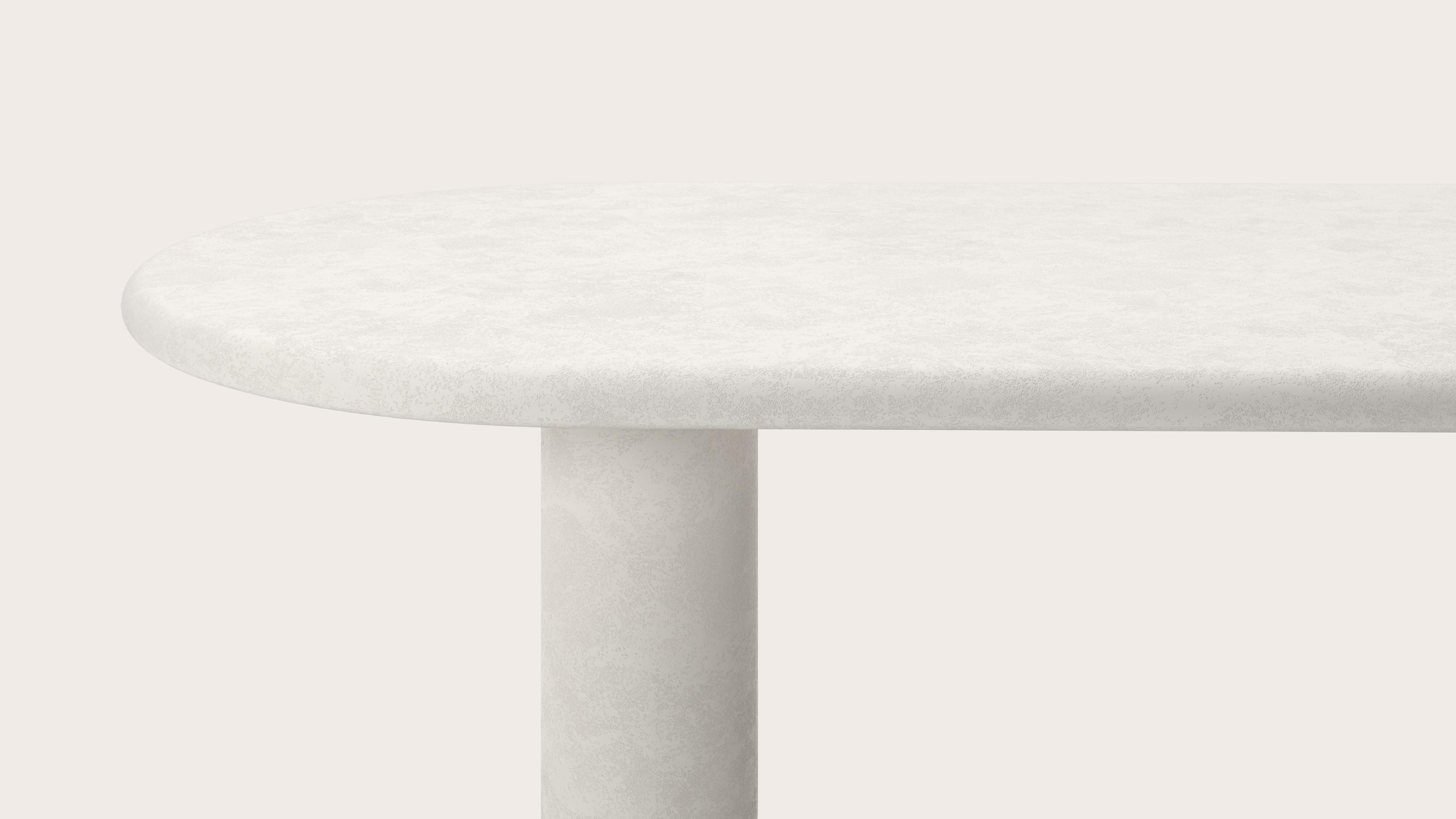 Eettafel Artisano met plat ovaal Artisano blad in Claylime kleur Chalk