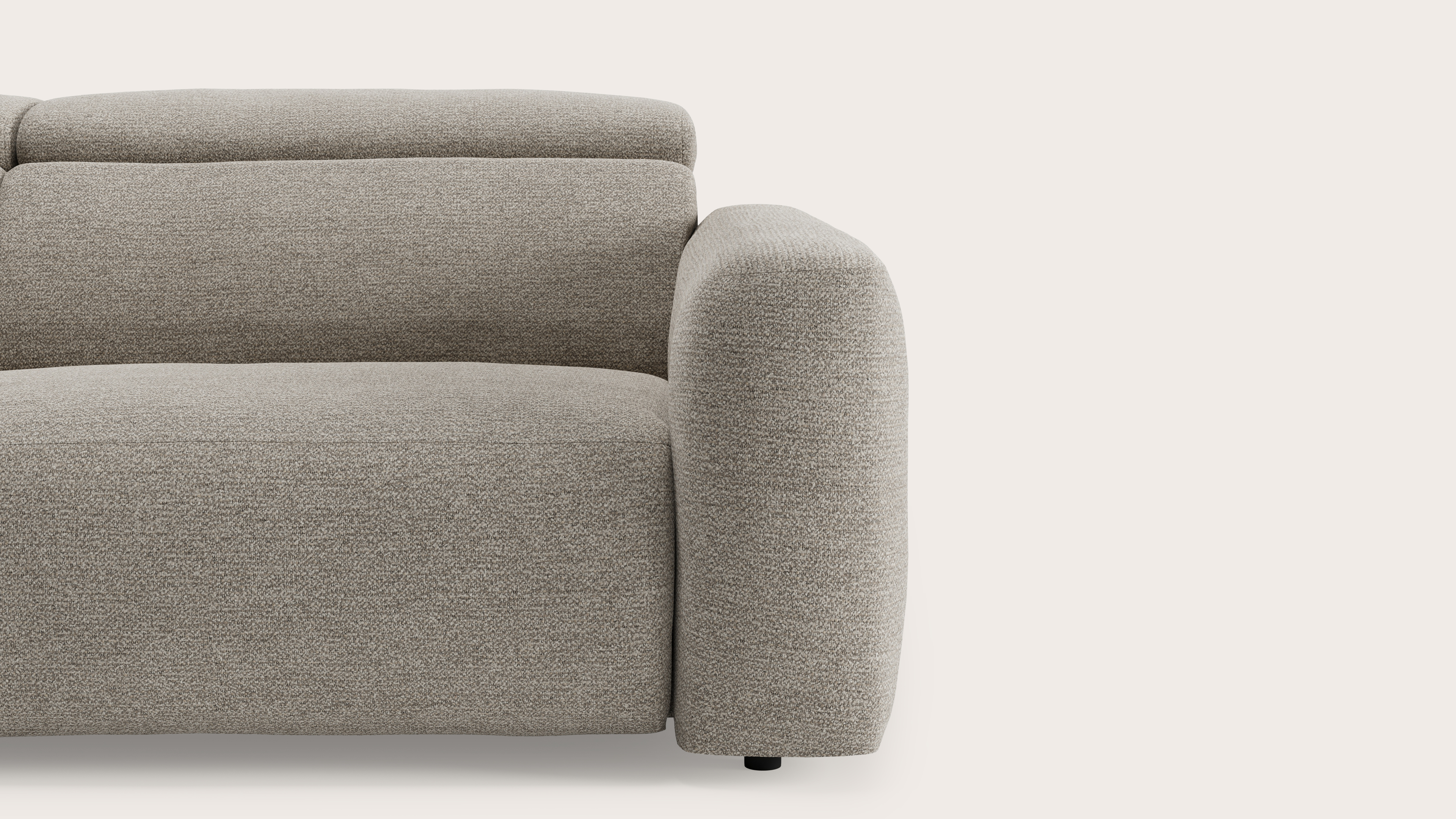 Lassa elektrische canapé 3 places en Fresco tissu Beige