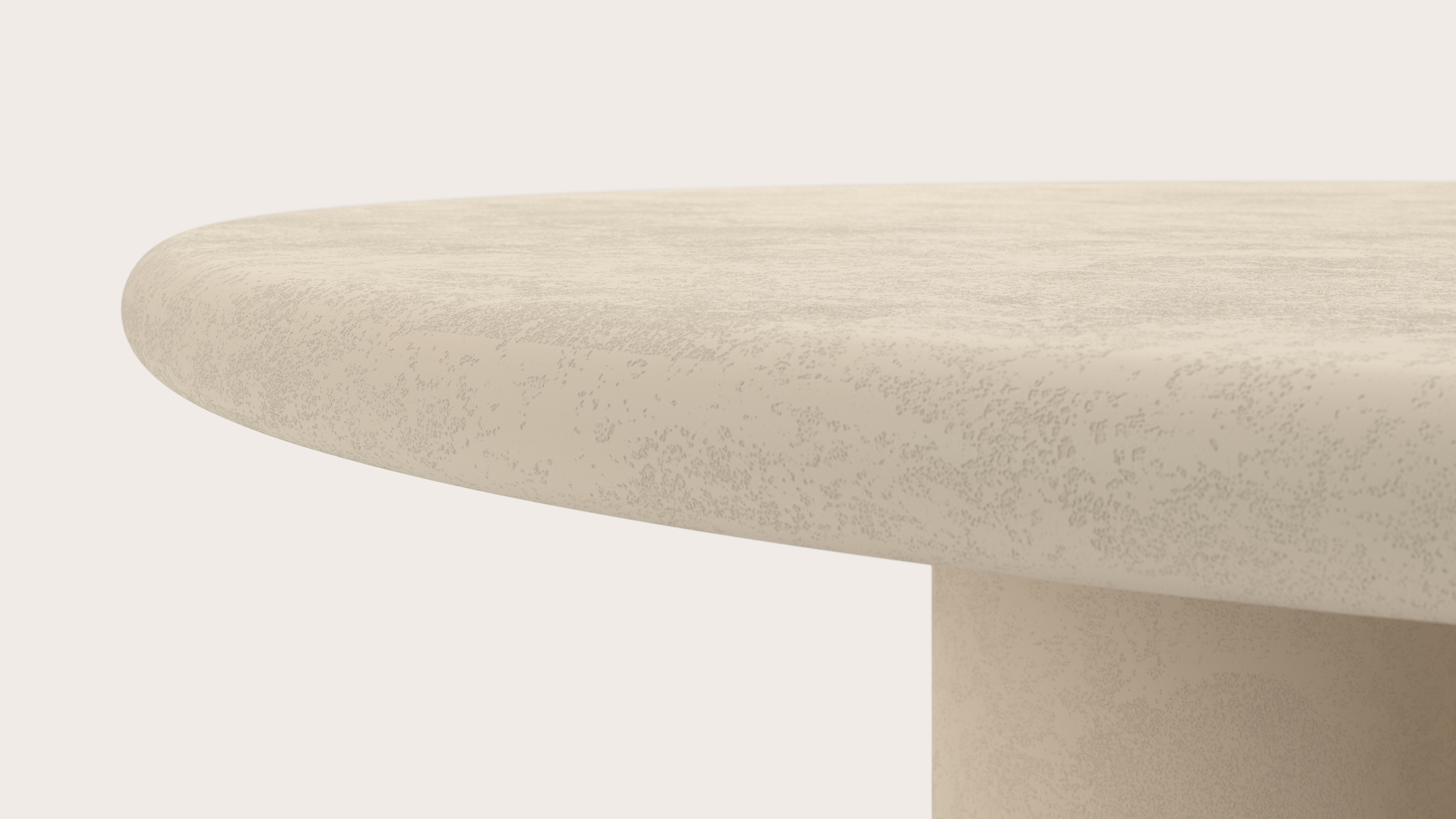 Table de salle à manger Artisano avec plateau Artisano rond en Claylime couleur Moonglade