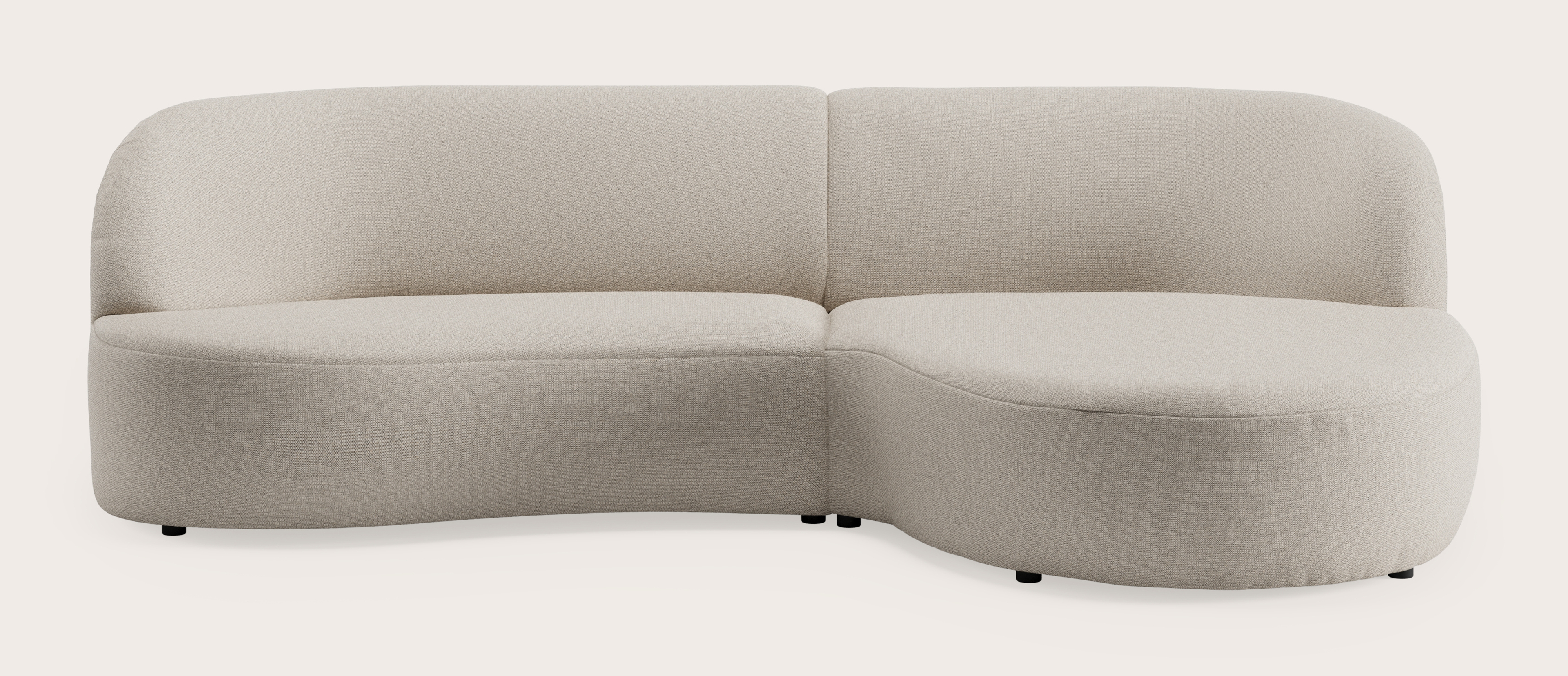 Tubo canapé d'angle 3,5 places en Brio tissu Natural.