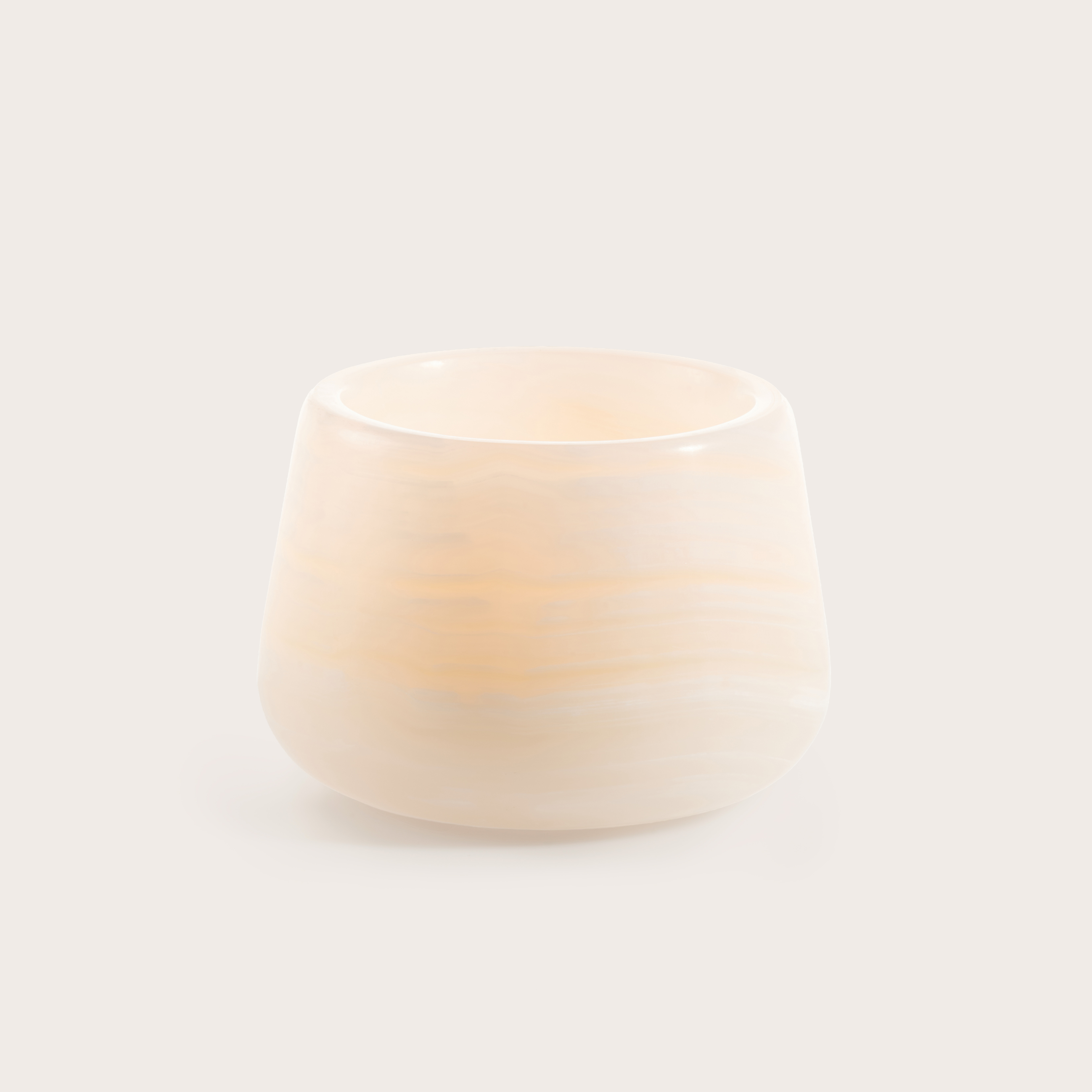 Bowery theelichthouder onyx White Ø12xH8cm