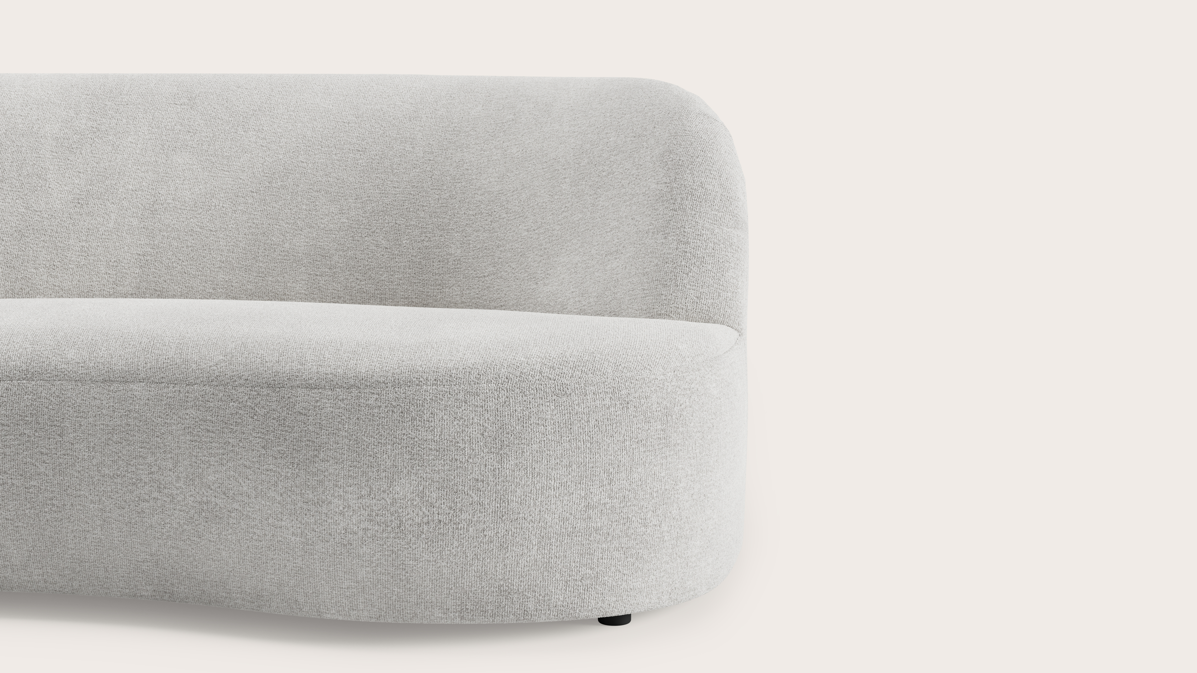 Tubo canapé 3 places en Nova tissu Lunar