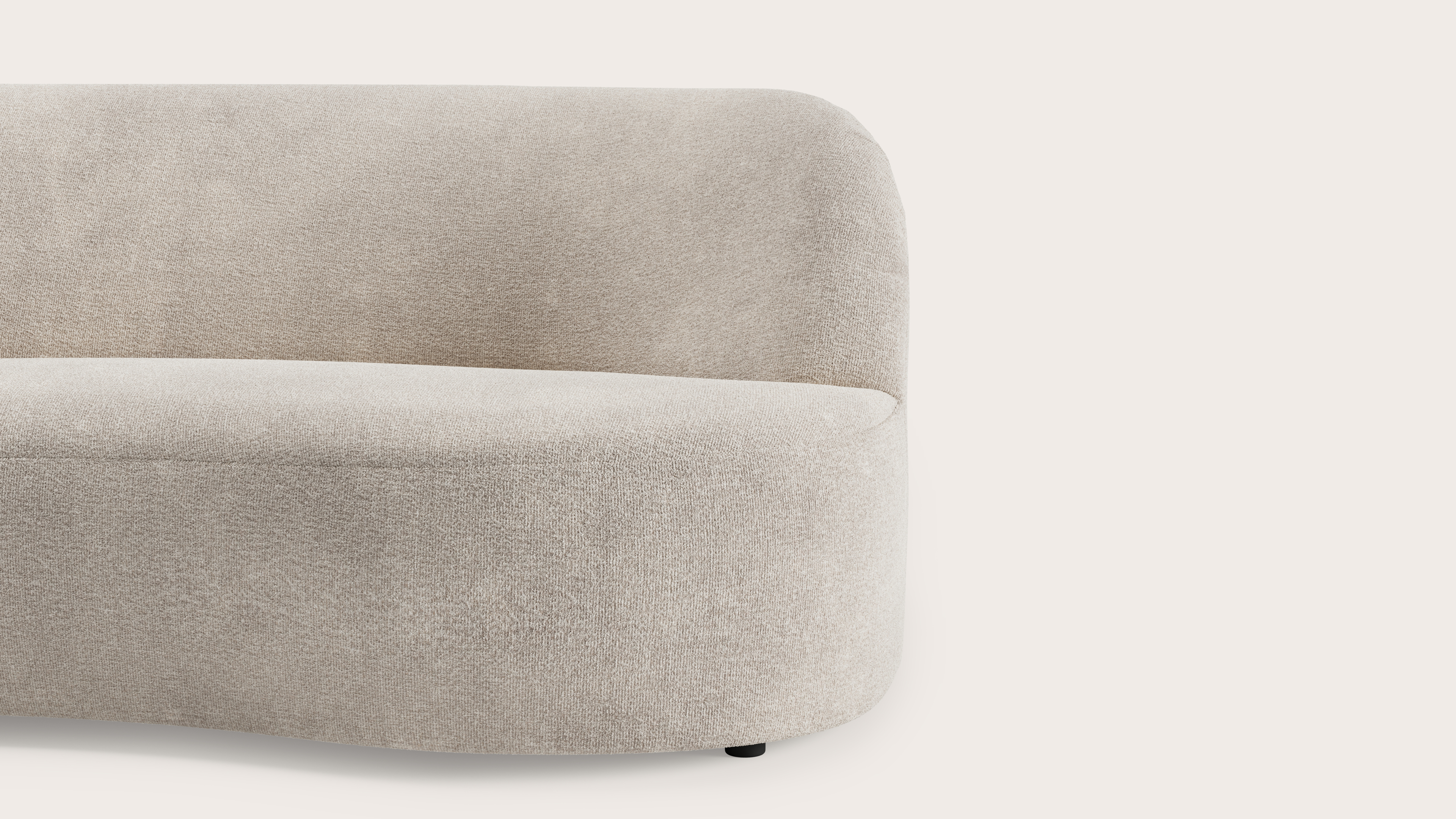 Tubo canapé d'angle 4,5 places en Nova tissu Almond