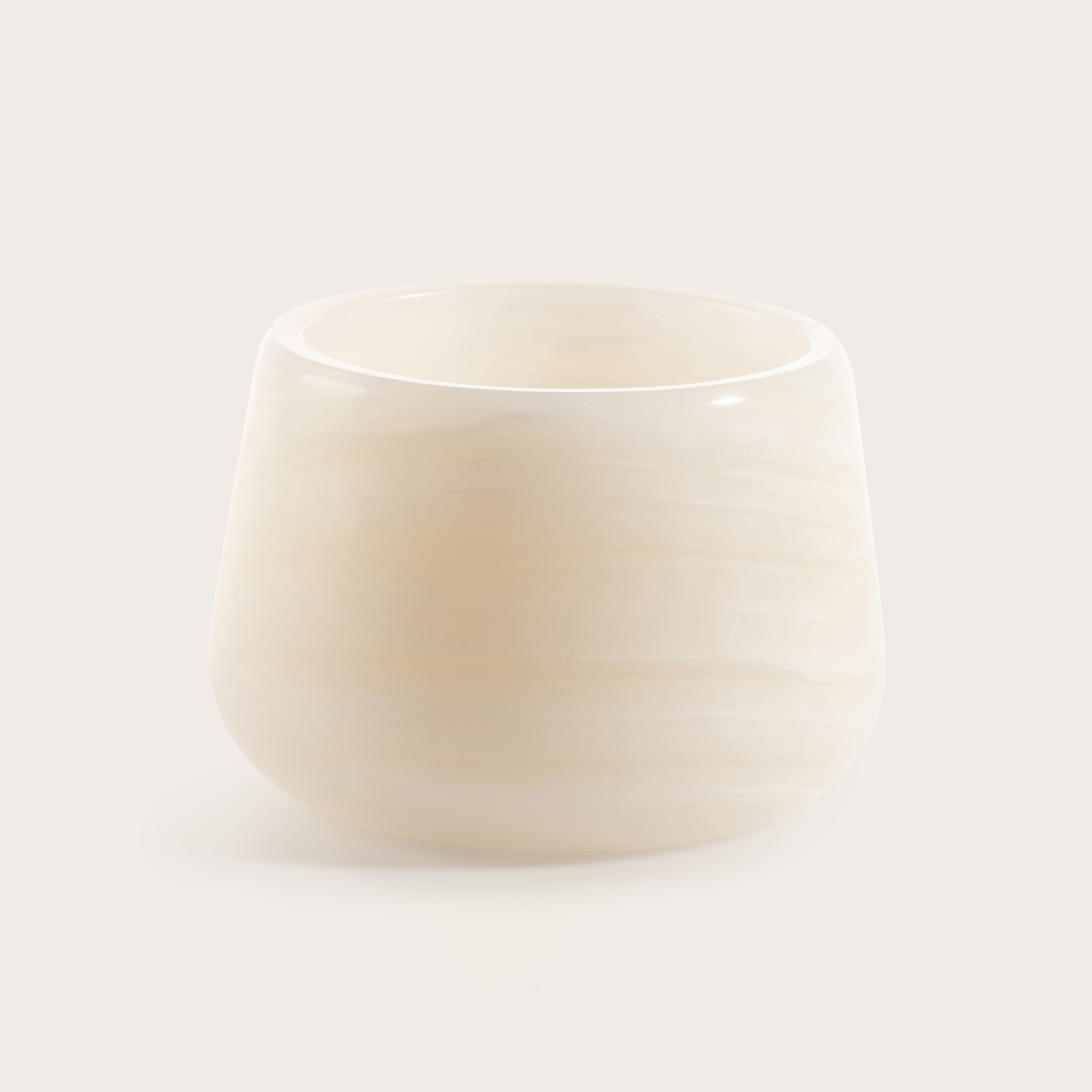 Bowery theelichthouder onyx White Ø12xH8cm