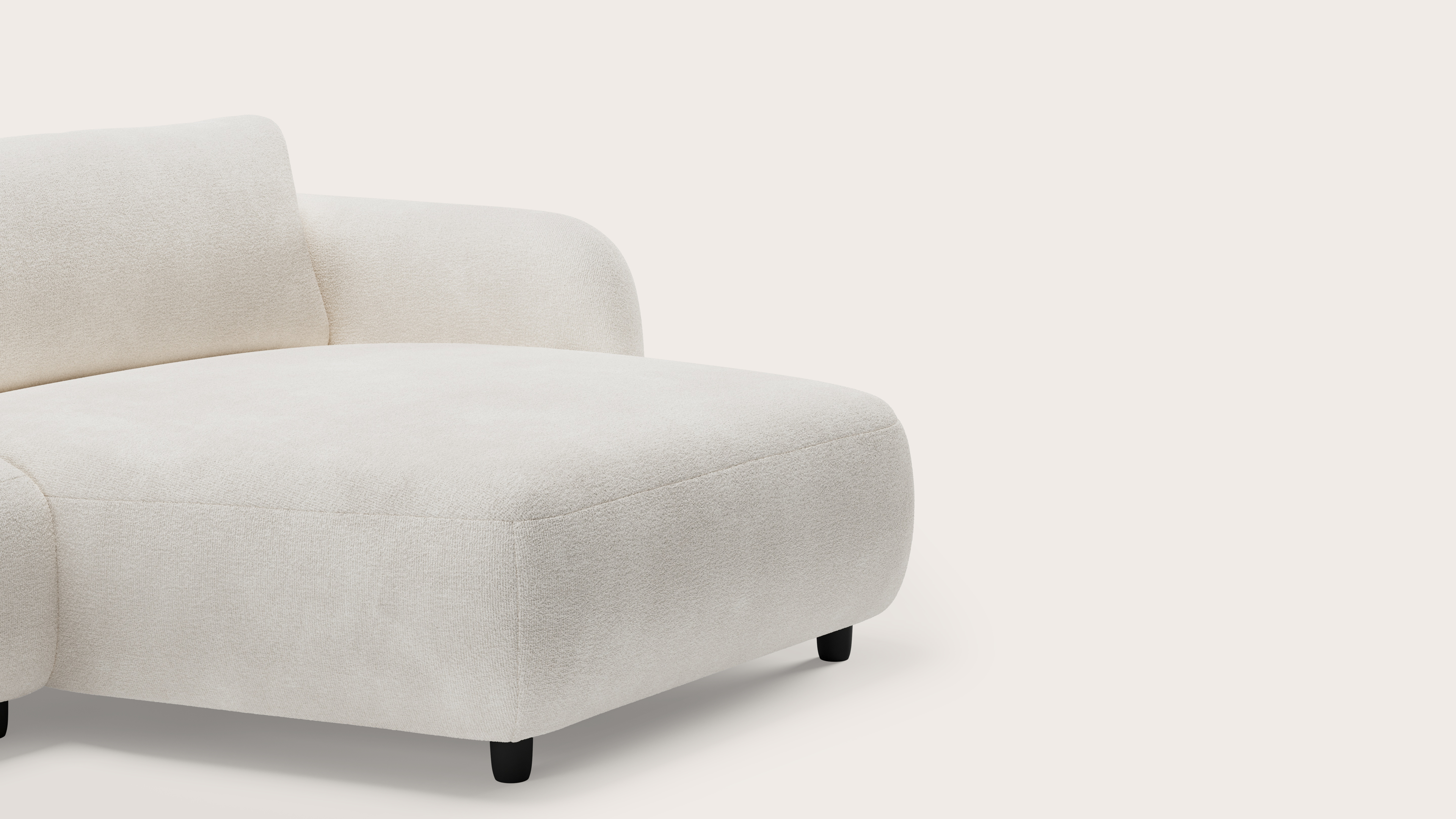 Milio elektrische canapé d'angle 4,5 places en Nova tissu Pearl