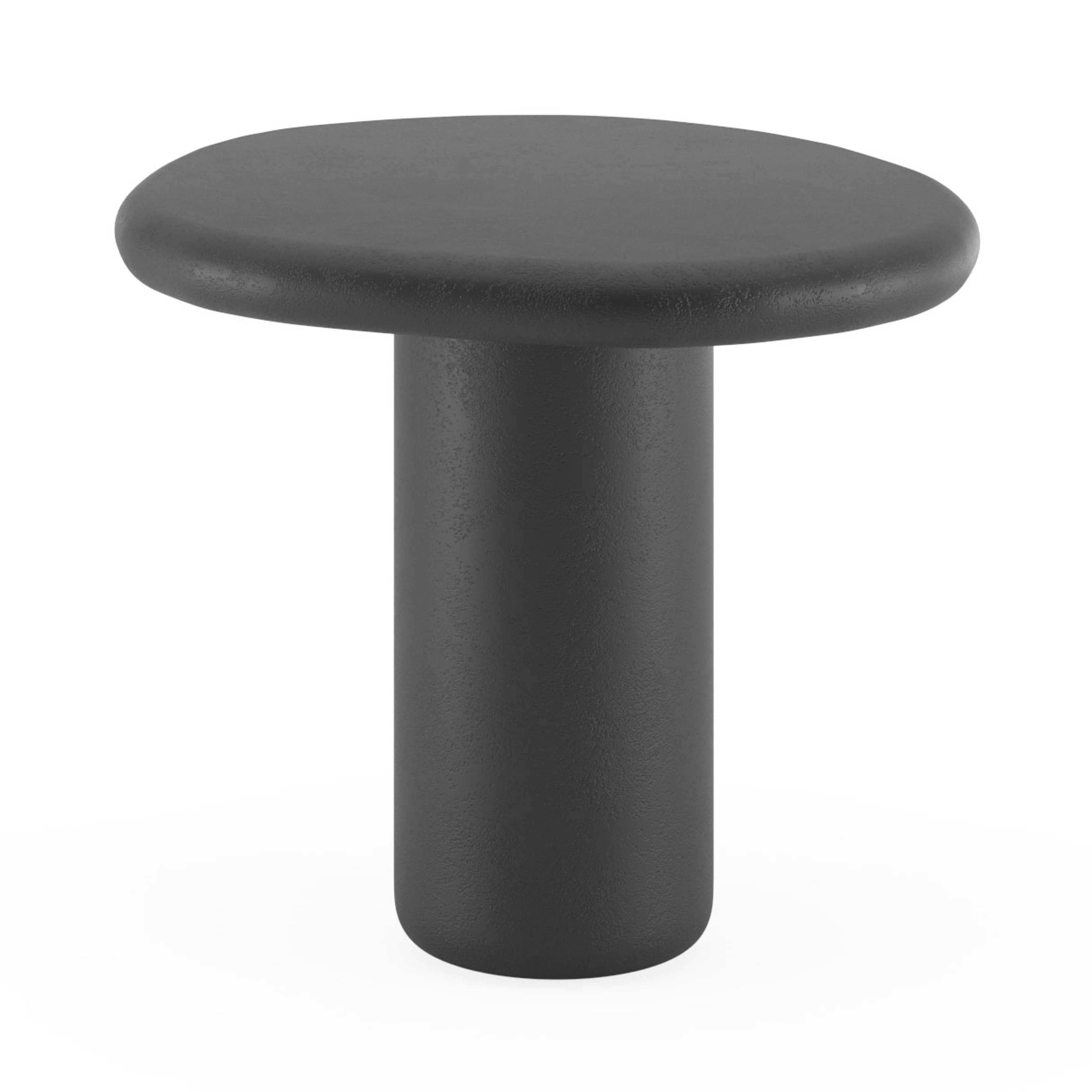 Table d'appoint Artisano armature Small avec plateau Artisano forme pebble en Claylime couleur Charcoal