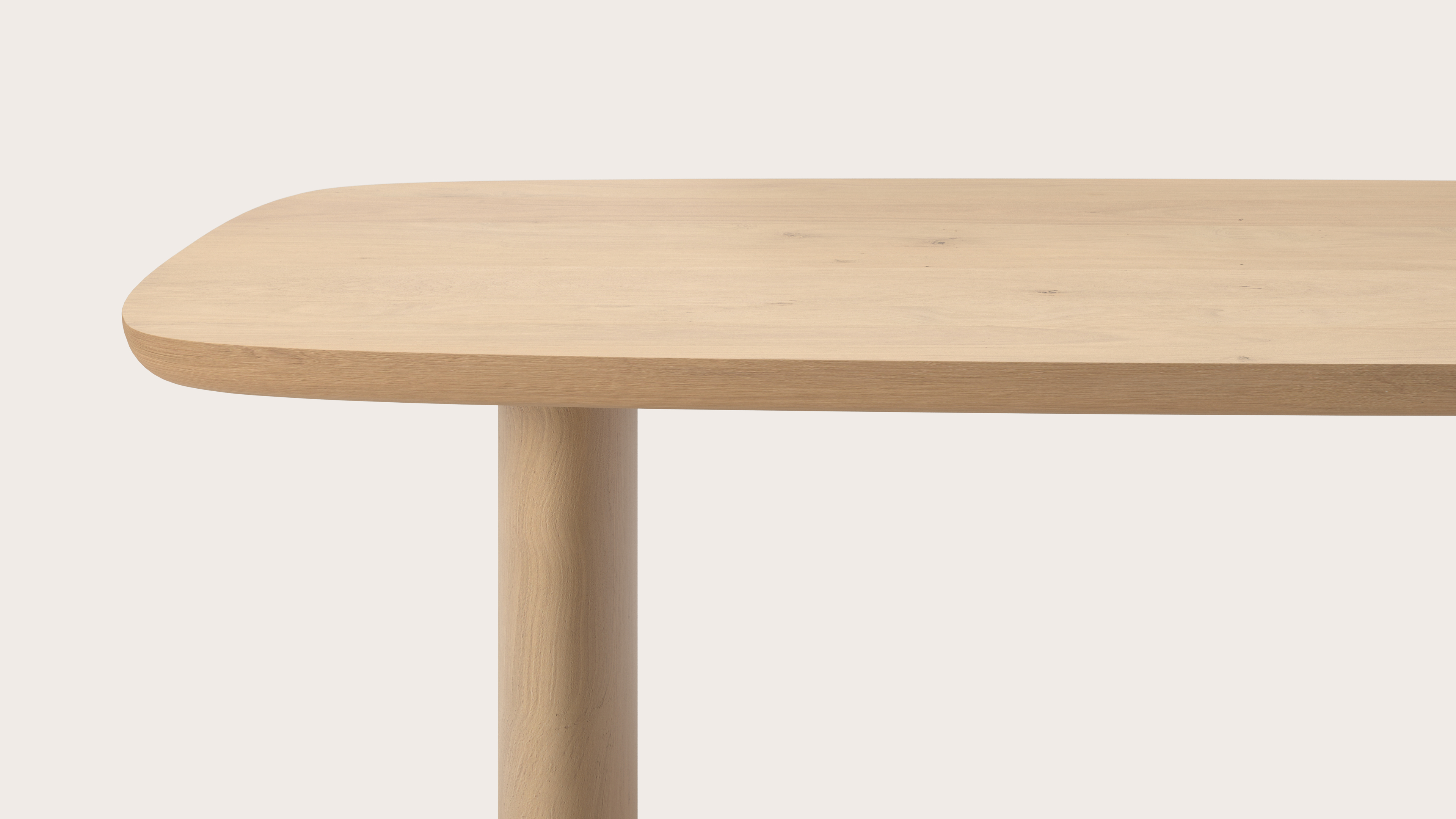 Table de salle à manger Amato Ellipso armature avec plateau Amato forme arrondie en chêne couleur naturelle 220 x 105 x 76 cm