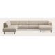 Canapé d'angle U 5,5 places avec extrémité ouverte gauche et chaise longue droite