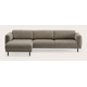 Canapé d'angle L 3,5 places avec chaise longue gauche