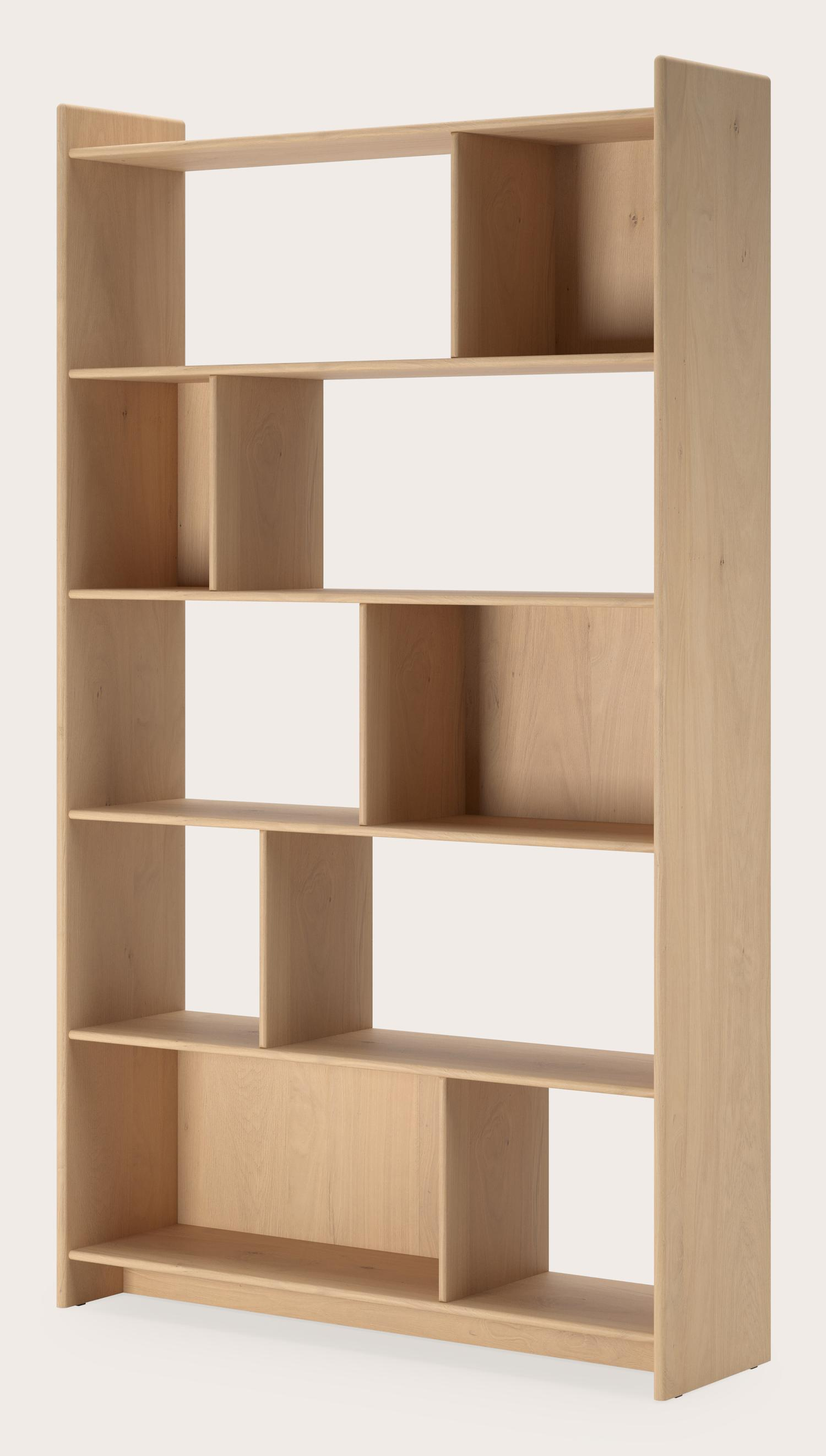 Etagère Librato en chêne couleur naturelle 125 x 36 x 212 cm