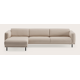 Canapé d'angle L 4 places avec chaise longue gauche