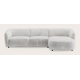 Canapé d'angle L 4 places avec chaise longue XL droite