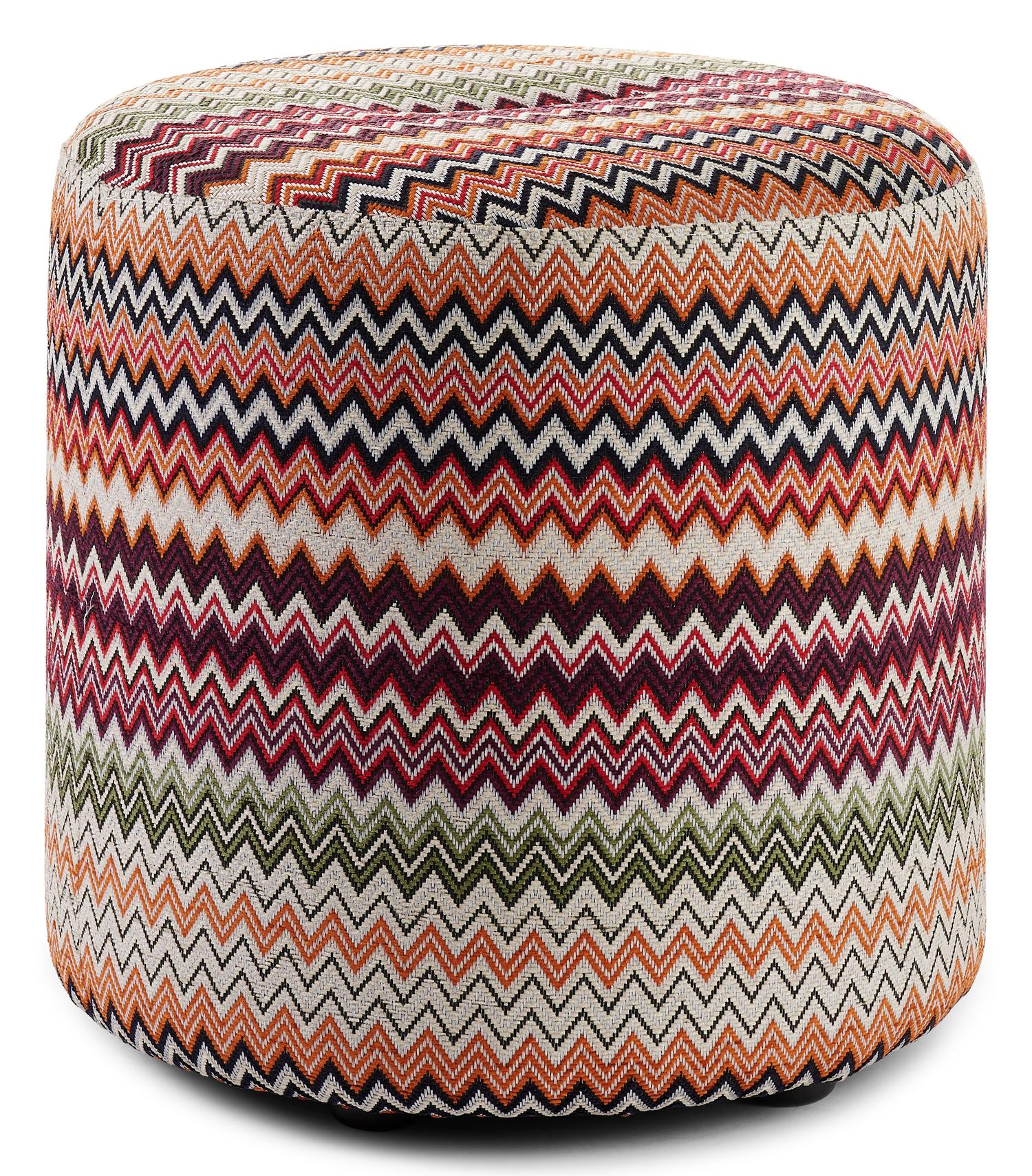 Tondo pouf - Vibio tissu Multi Ø45xH46cm