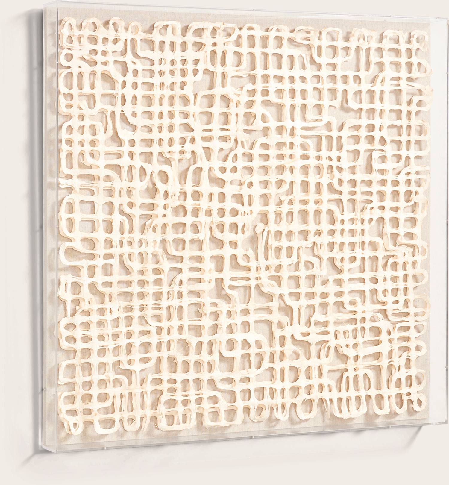 LABERINTO kunstwerk in plexi doos, handgeschilderd