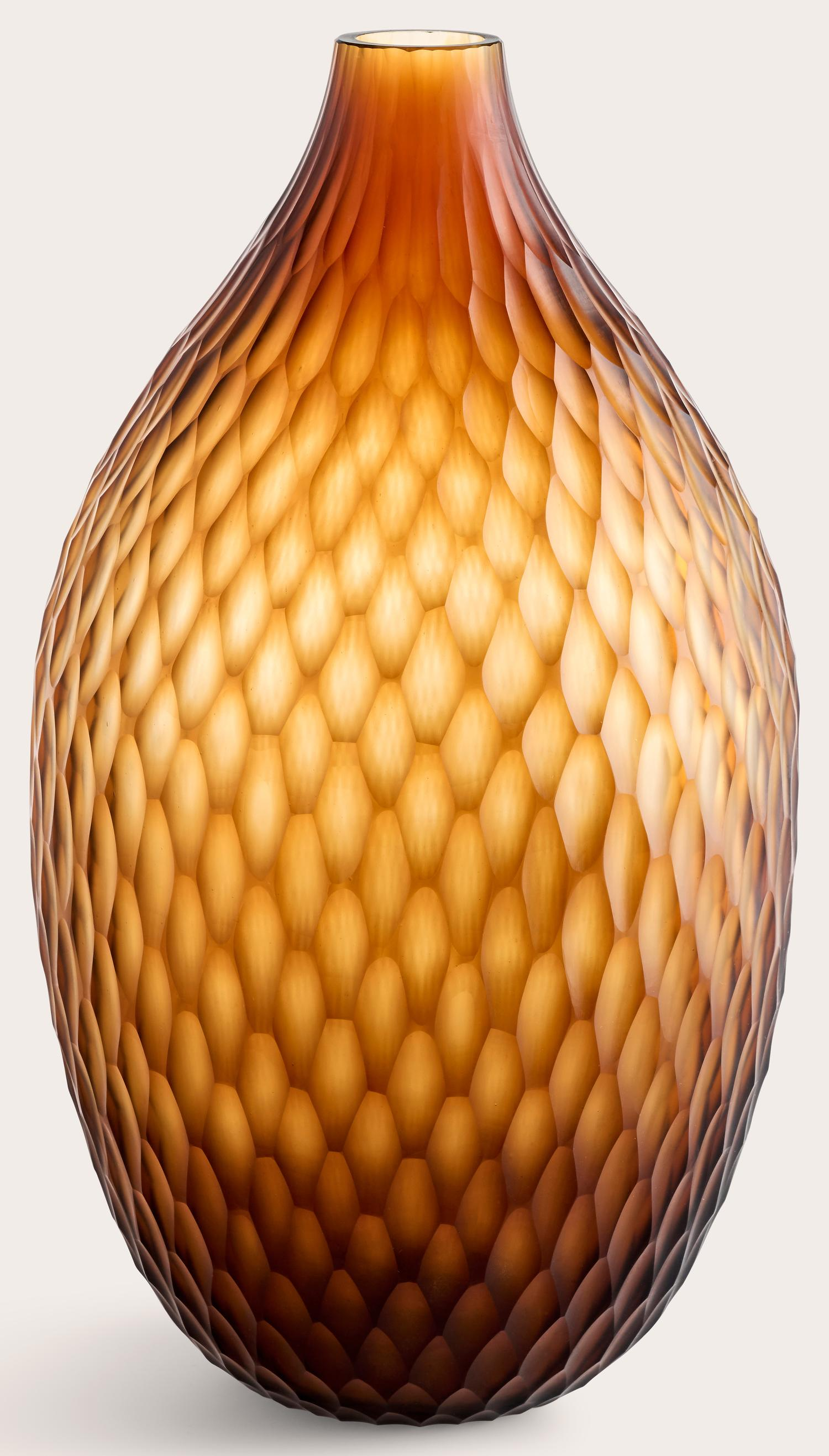 Astoria vaas glas Butter Brown Ø22xH38cm