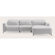 Canapé d'angle L 4,5 places avec chaise longue droite