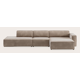 Canapé d'angle L 4,5 places avec extrémité ouverte gauche et chaise longue XL (long) droite