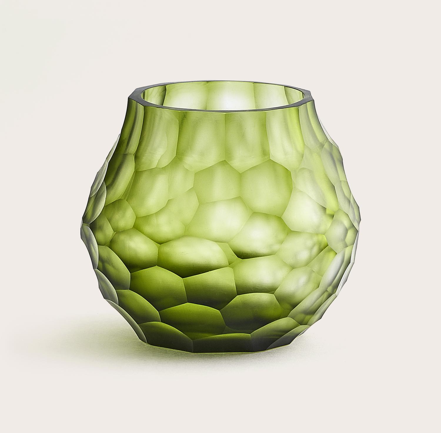 Lincoln theelicht glas Unripe Green Ø12xH10cm