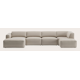 Canape d'angle U 6,5 places avec chaise longue gauche et extrémté ouverte (repose-pieds inclus) droite