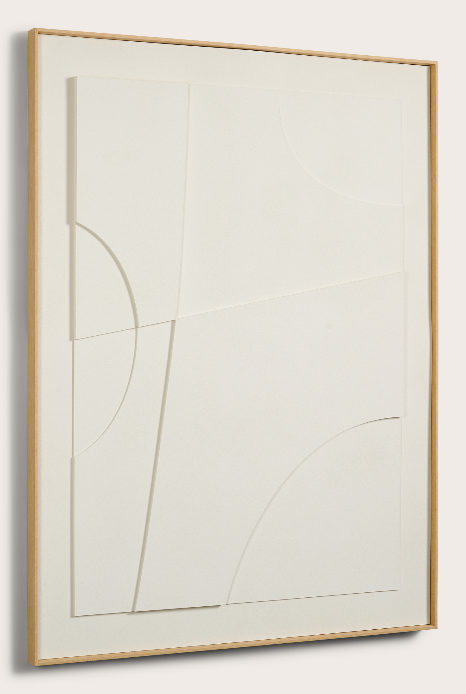 Relief III 3D wanddecoratie wit 90x120cm