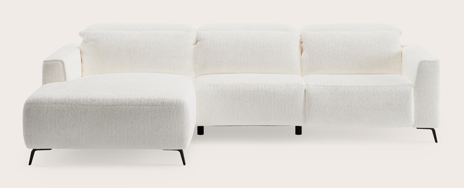 Monza hoekzetel 4,5-zit in Poco stof White