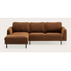 Canapé d'angle L 3 places avec chaise longue gauche