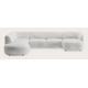 Canapé d'angle U 5,5 places avec extrémité ouverte gauche et chaise longue droite